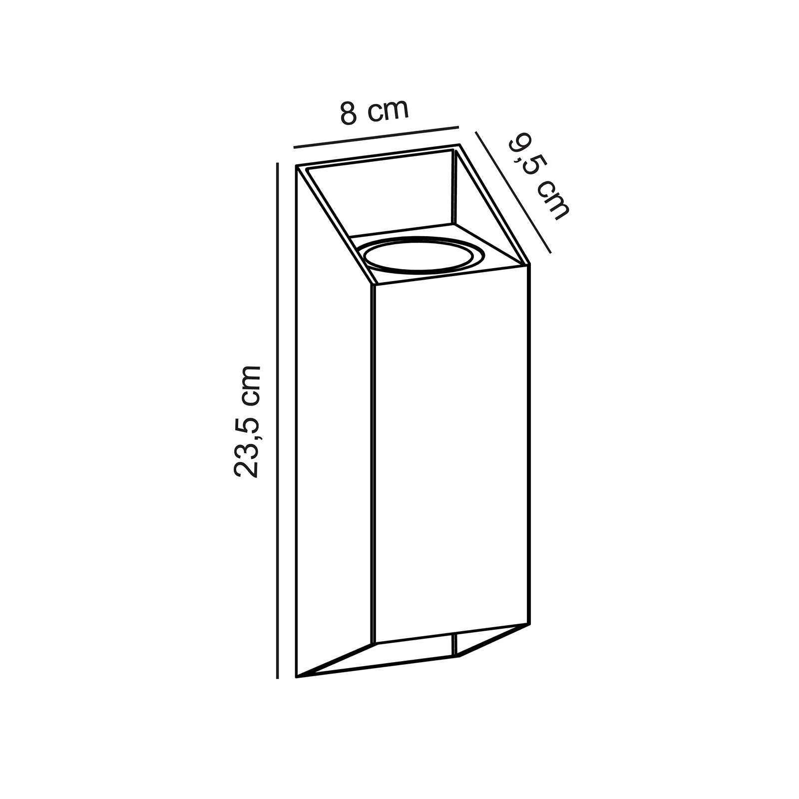 Nordlux Nico Square 22 Outdoor Wall Lamp IP54 尼克系列 戶外雙向光束壁燈 - 方柱款