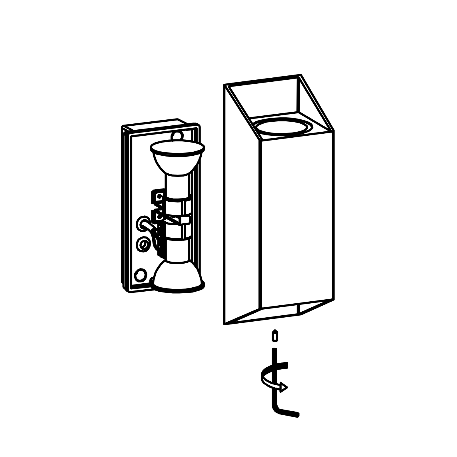 Nordlux Nico Square 22 Outdoor Wall Lamp IP54 尼克系列 戶外雙向光束壁燈 - 方柱款