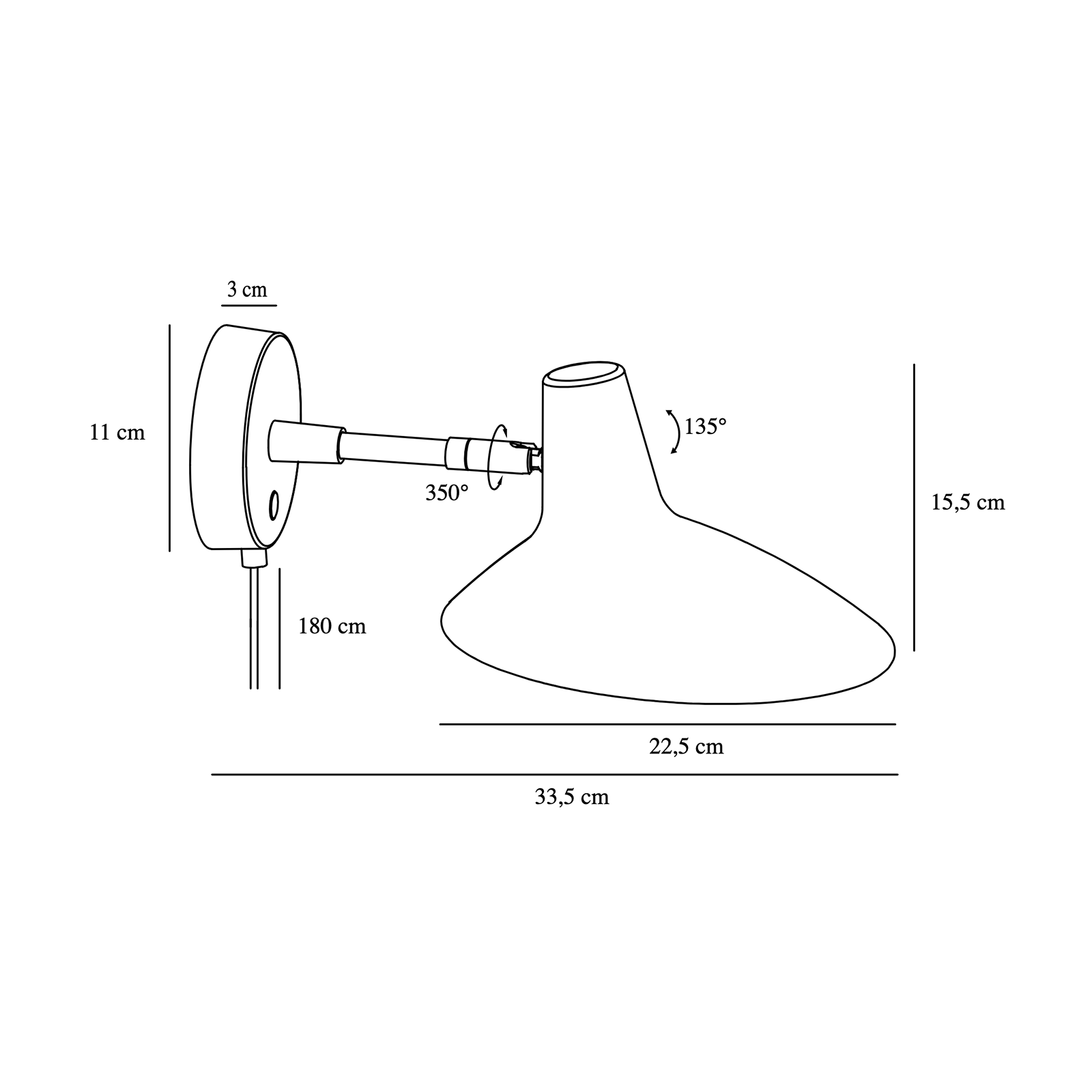 Dftp Darci Short Wall Lamp 達西系列 金屬壁燈 - 短臂款