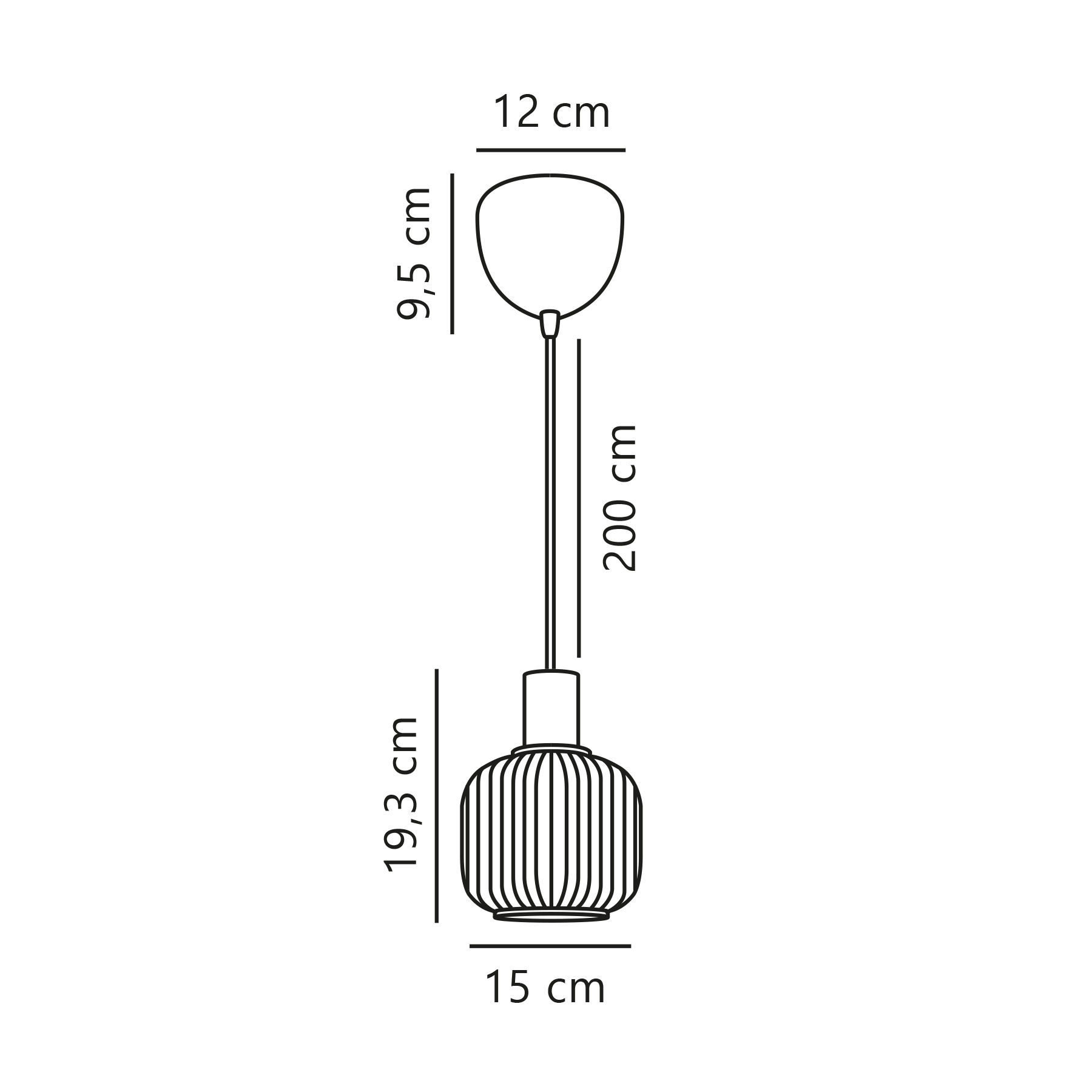 Nordlux Milford Mini Pendant 柔褶系列 玻璃吊燈 - 小尺寸 15 cm