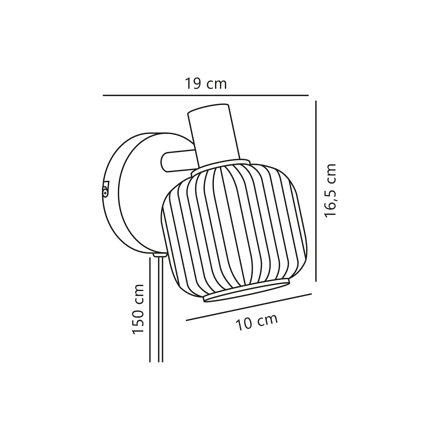 Nordlux Milford Mini Wall Lamp 柔褶系列 玻璃壁燈 - 小尺寸