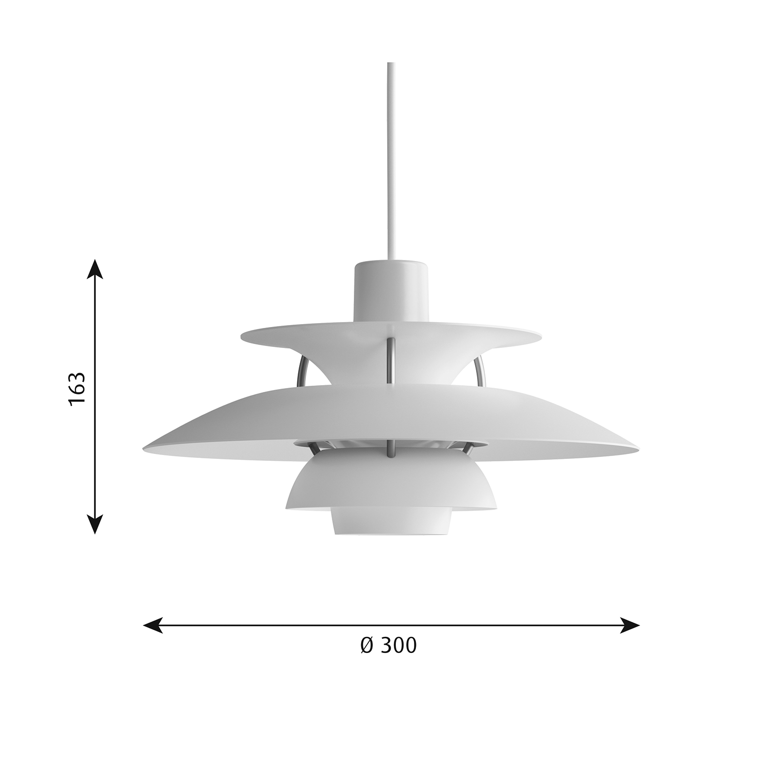 Louis Poulsen PH 5 Mini Suspension Lamp 保羅漢寧森系列 PH5 Mini 四層次吊燈 - 小尺寸 30 cm
