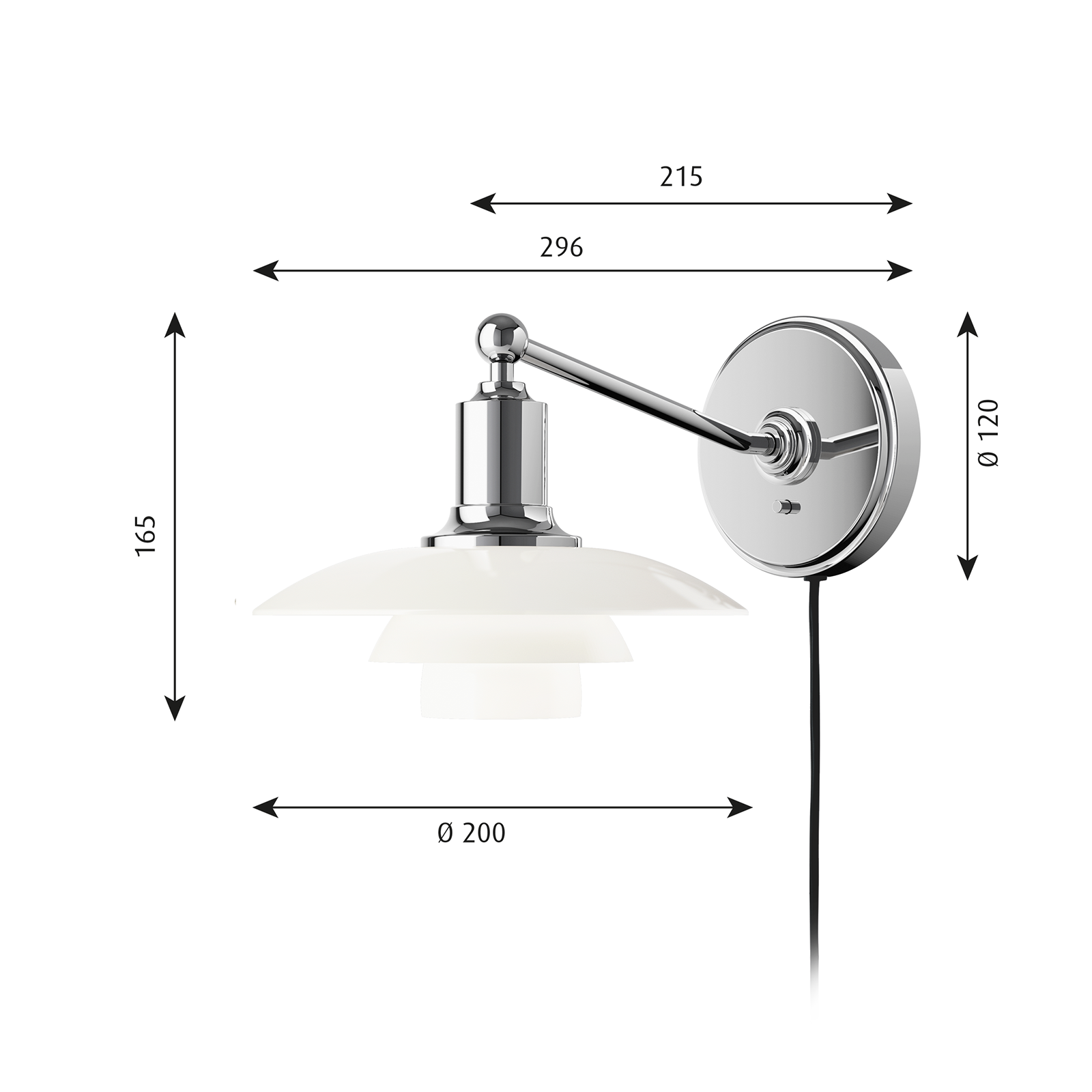Louis Poulsen Ph 2/1 Glass Wall Lamp 保羅漢寧森系列 玻璃貝殼 三層次壁燈 20 cm