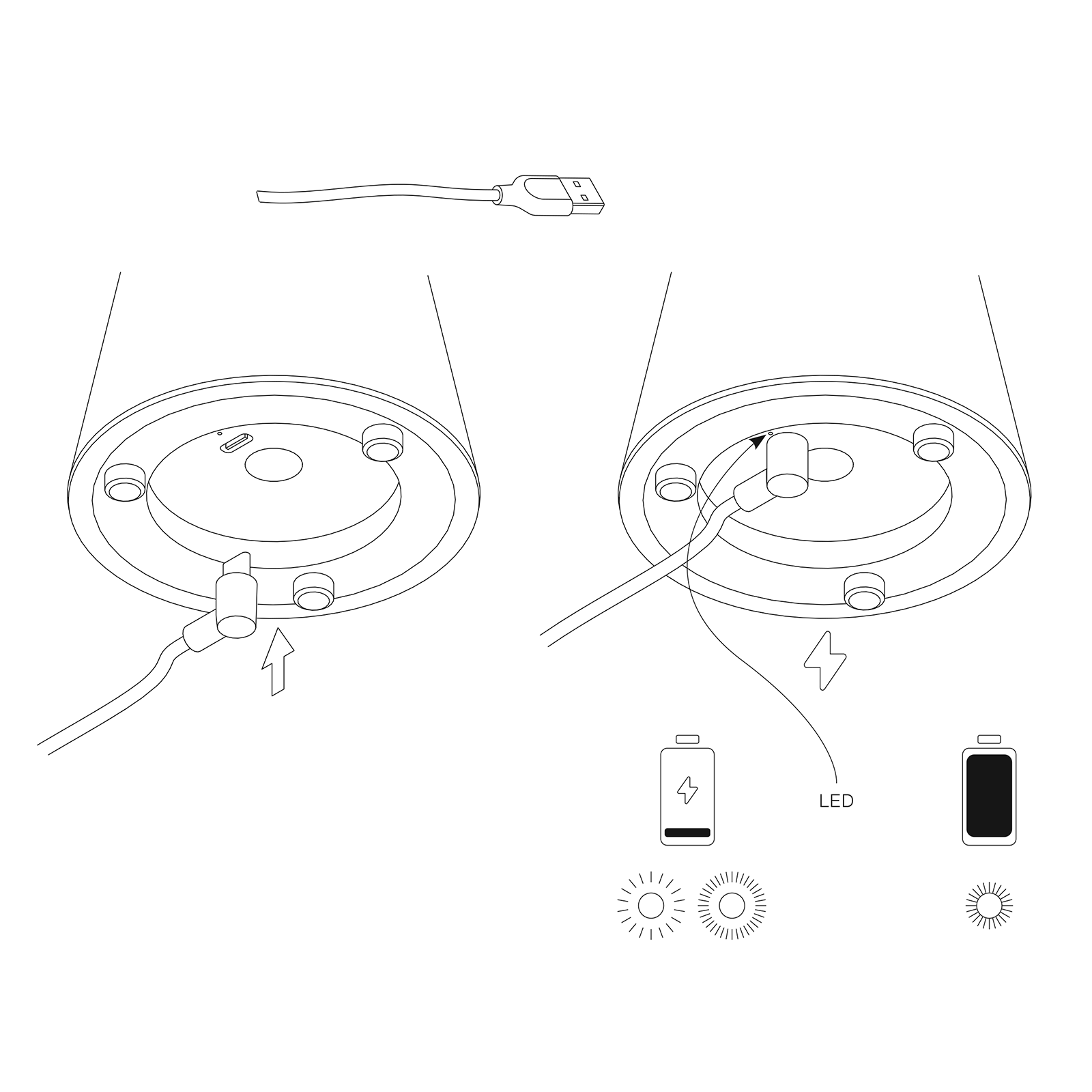 Gubi Obello Portable Table Lamp IP44 蕈狀雲系列 充電式桌燈