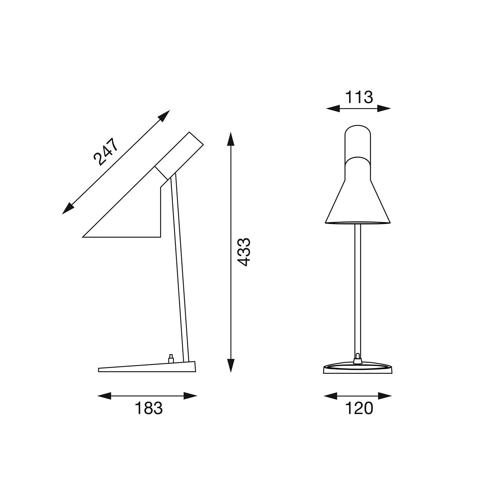 Louis Poulsen AJ Mini Table Lamp 阿努傑克森系列 錐形桌燈 小尺寸