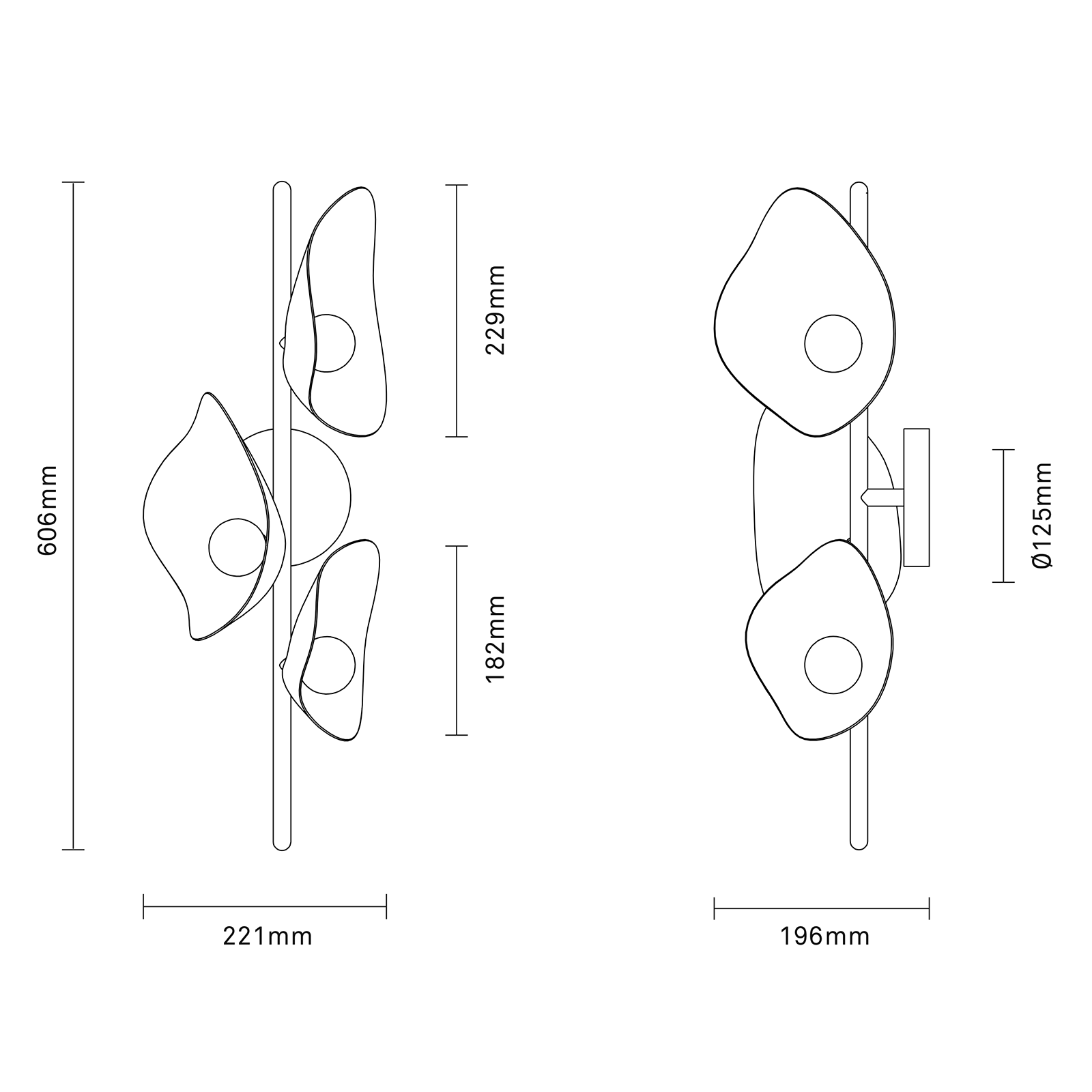 Nuura Florii 3 Wall Lamp 花瓣系列 金屬壁燈 - 三瓣款