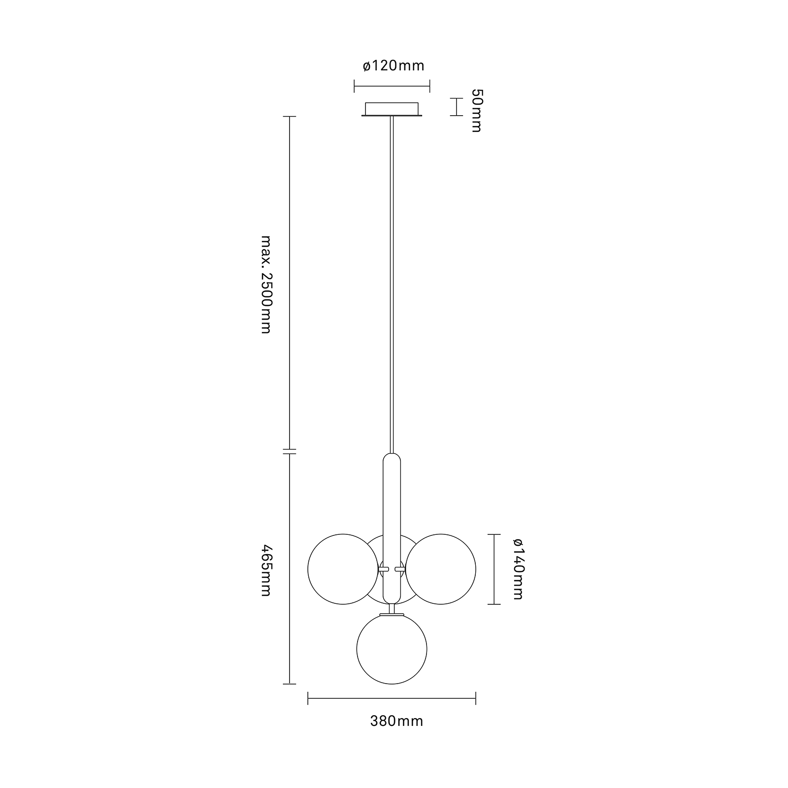 Nuura Miira 4 Chandelier 米拉系列 圓球吊燈 - 4 燈款