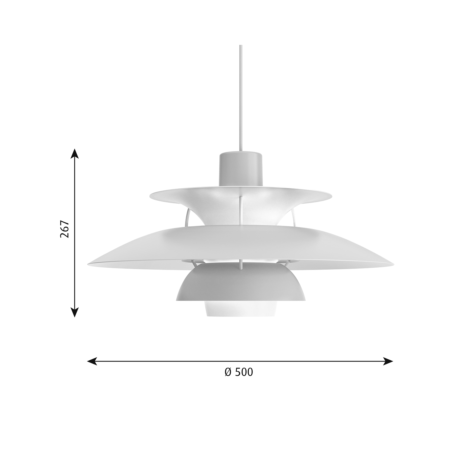 Louis Poulsen PH 5 Suspension Lamp 保羅漢寧森系列 Ph5 四層次吊燈 - 粉彩款 50 cm