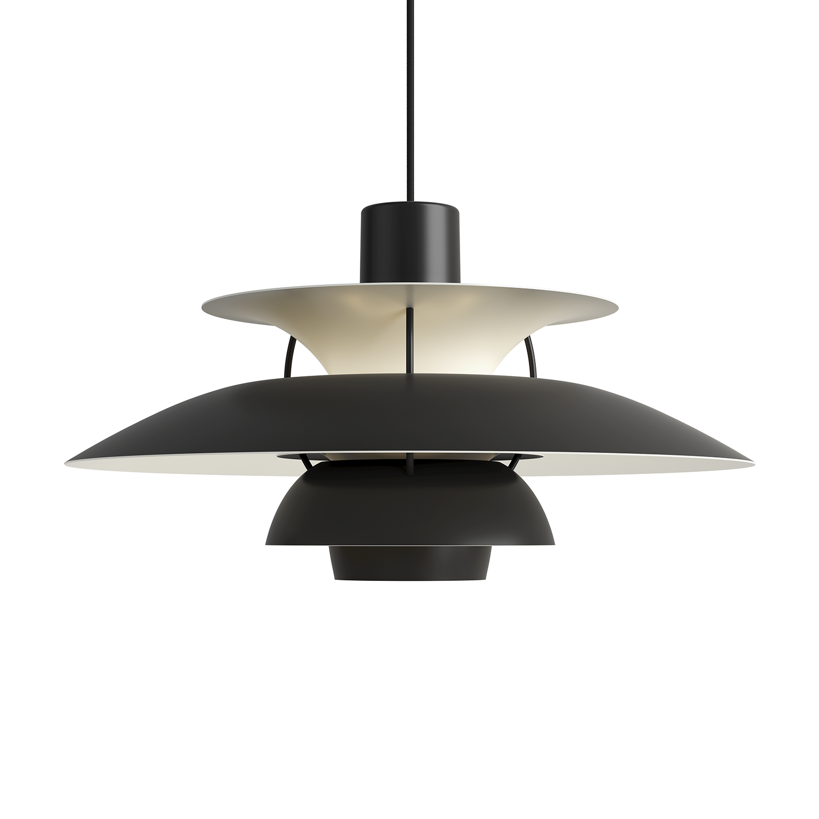 Louis Poulsen PH 5 Suspension Lamp in Monochrome Colour 保羅漢寧森系列 四層次吊燈 - 純色系列 50 cm