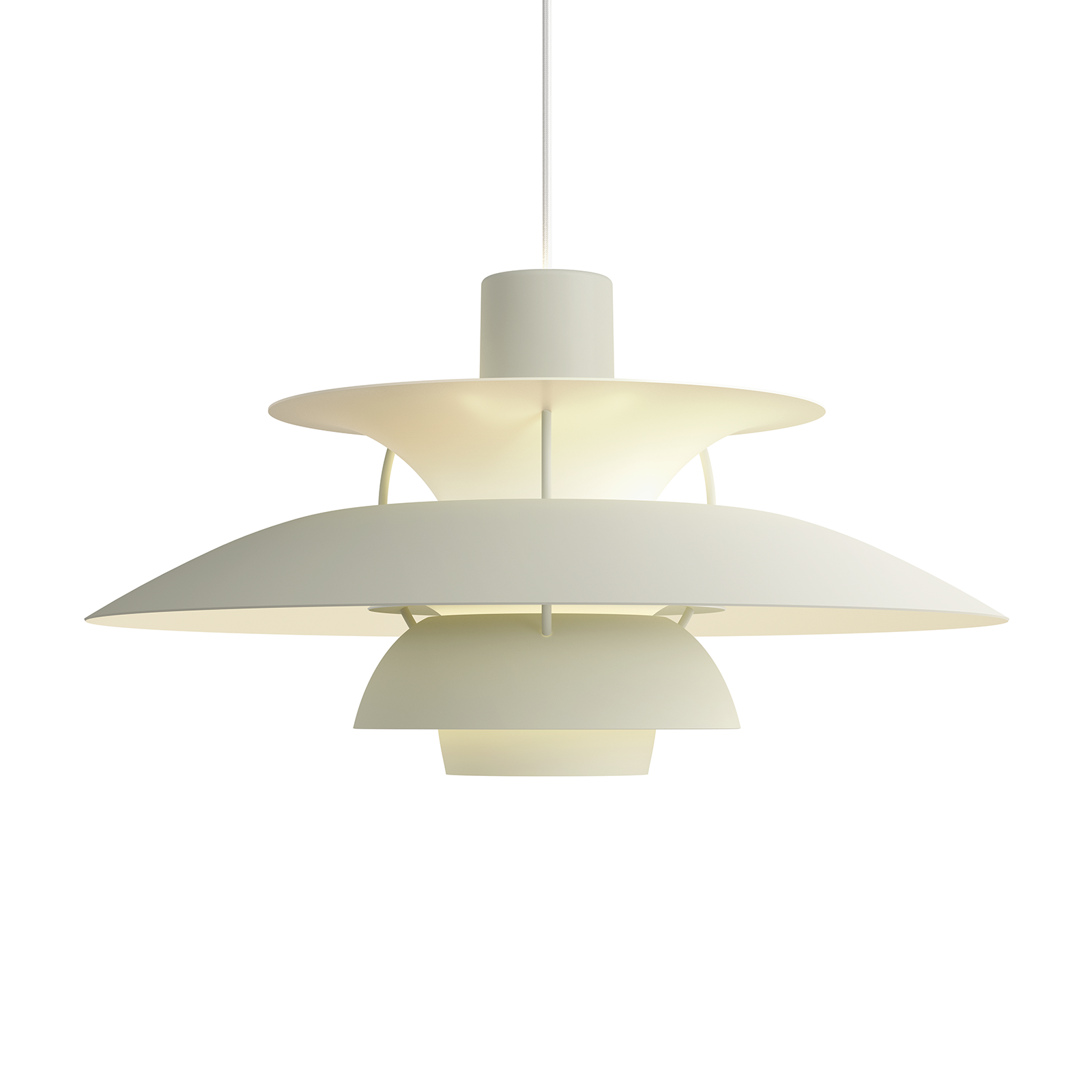 Louis Poulsen PH 5 Suspension Lamp in Monochrome Colour 保羅漢寧森系列 四層次吊燈 - 純色系列 50 cm