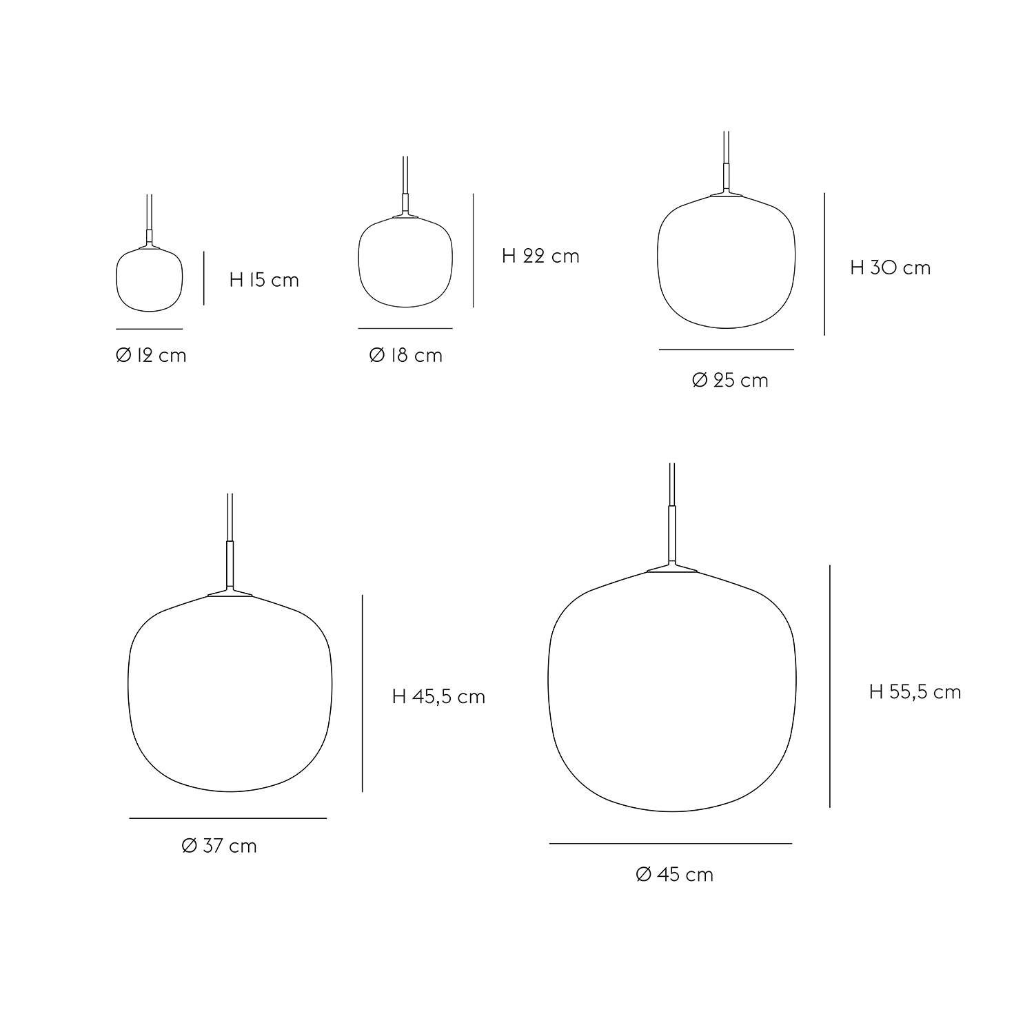 Muuto Rime Pendant Lamp 萊姆系列 玻璃吊燈 - 中尺寸 25 cm