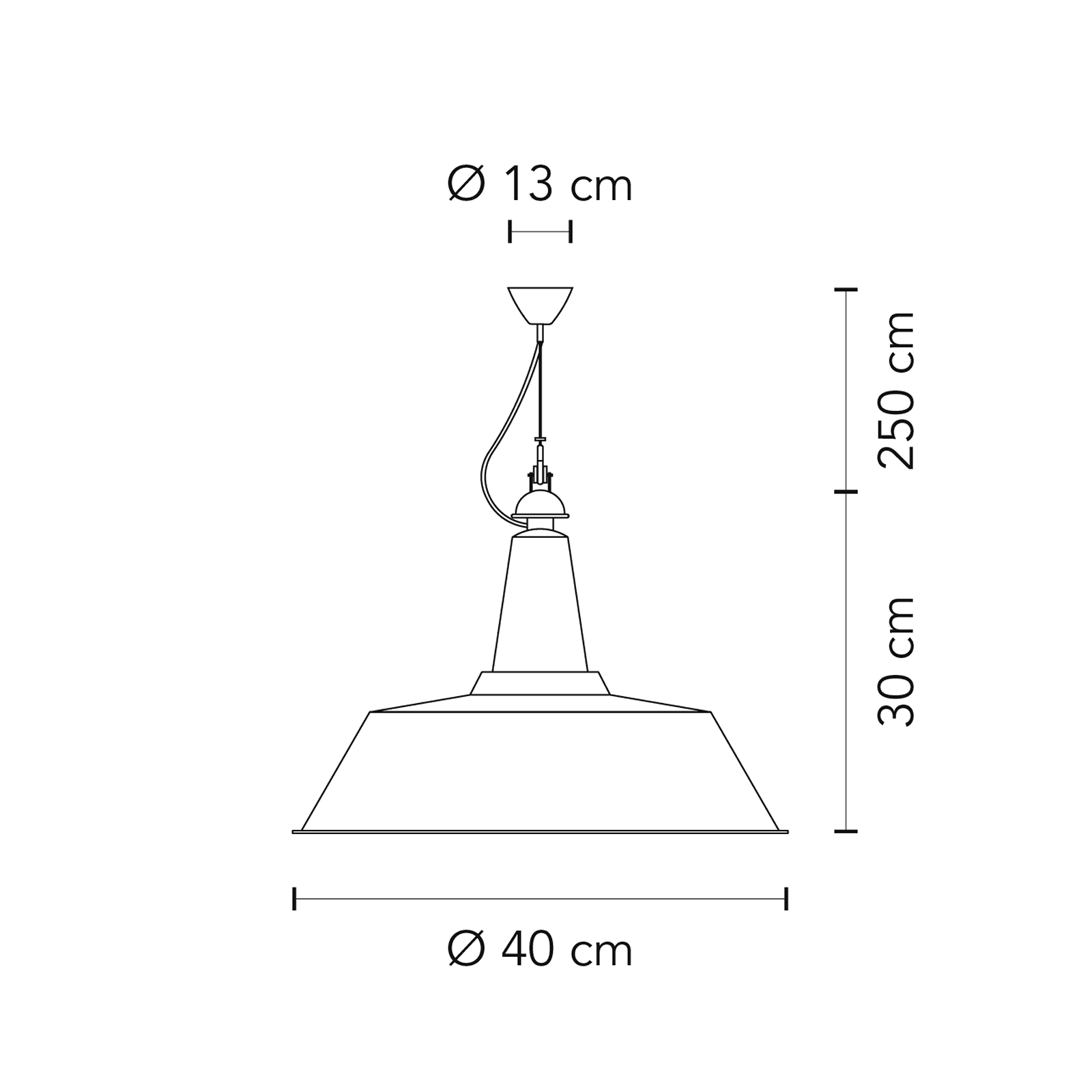 FontanaArte Huna Pandent 乎納系列 經典工業風吊燈 40 cm