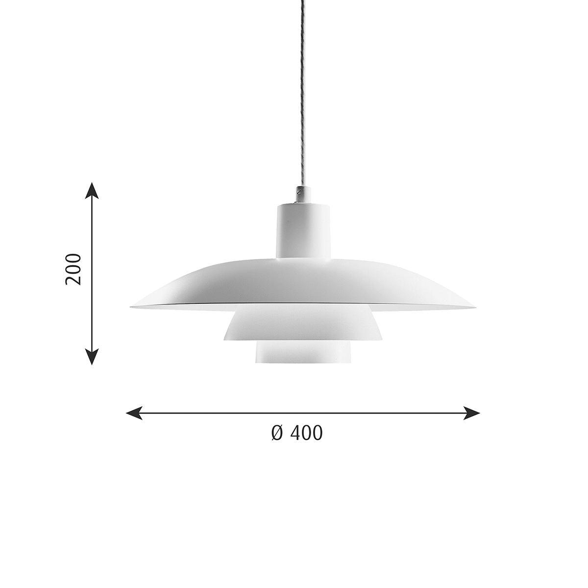 Louis Poulsen PH 4/3 Pendant 保羅漢寧森系列 金屬貝殼 三層次吊燈 40 cm