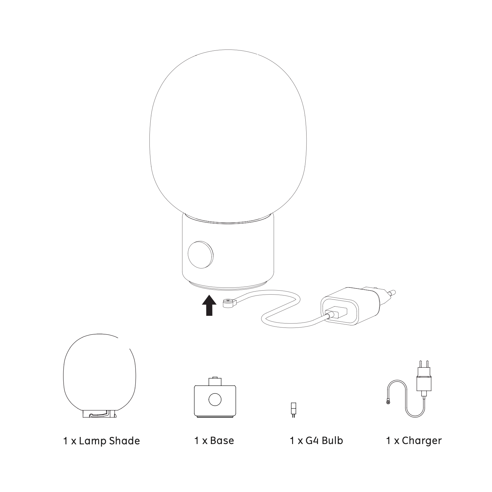 Audo JWDA Portable Lamp H21.5cm 膠囊系列 充電式 無線桌燈