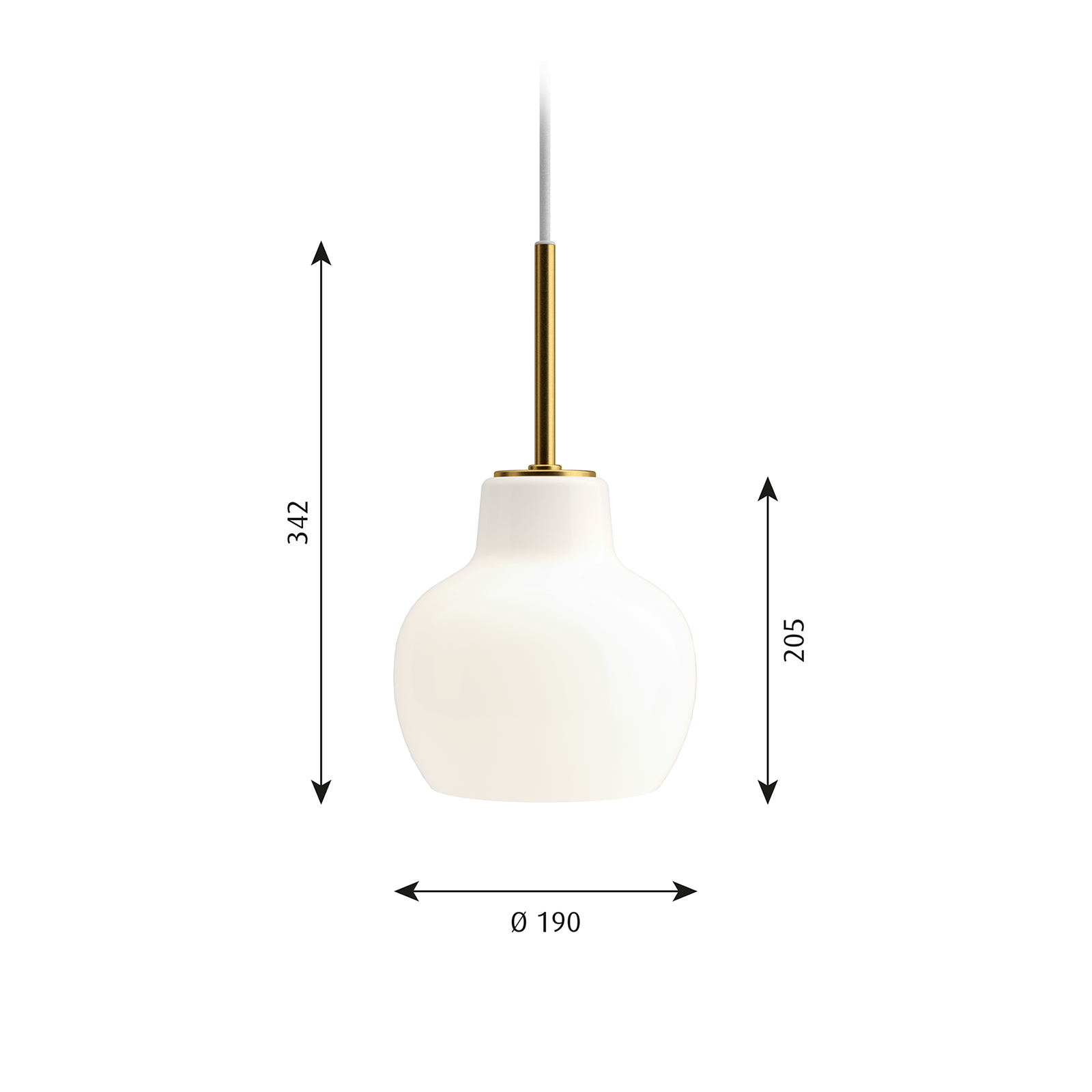 Louis Poulsen VL Ring Crown Pendant Light 維爾勒經典系列 金色環冠 玻璃吊燈 - 單燈款