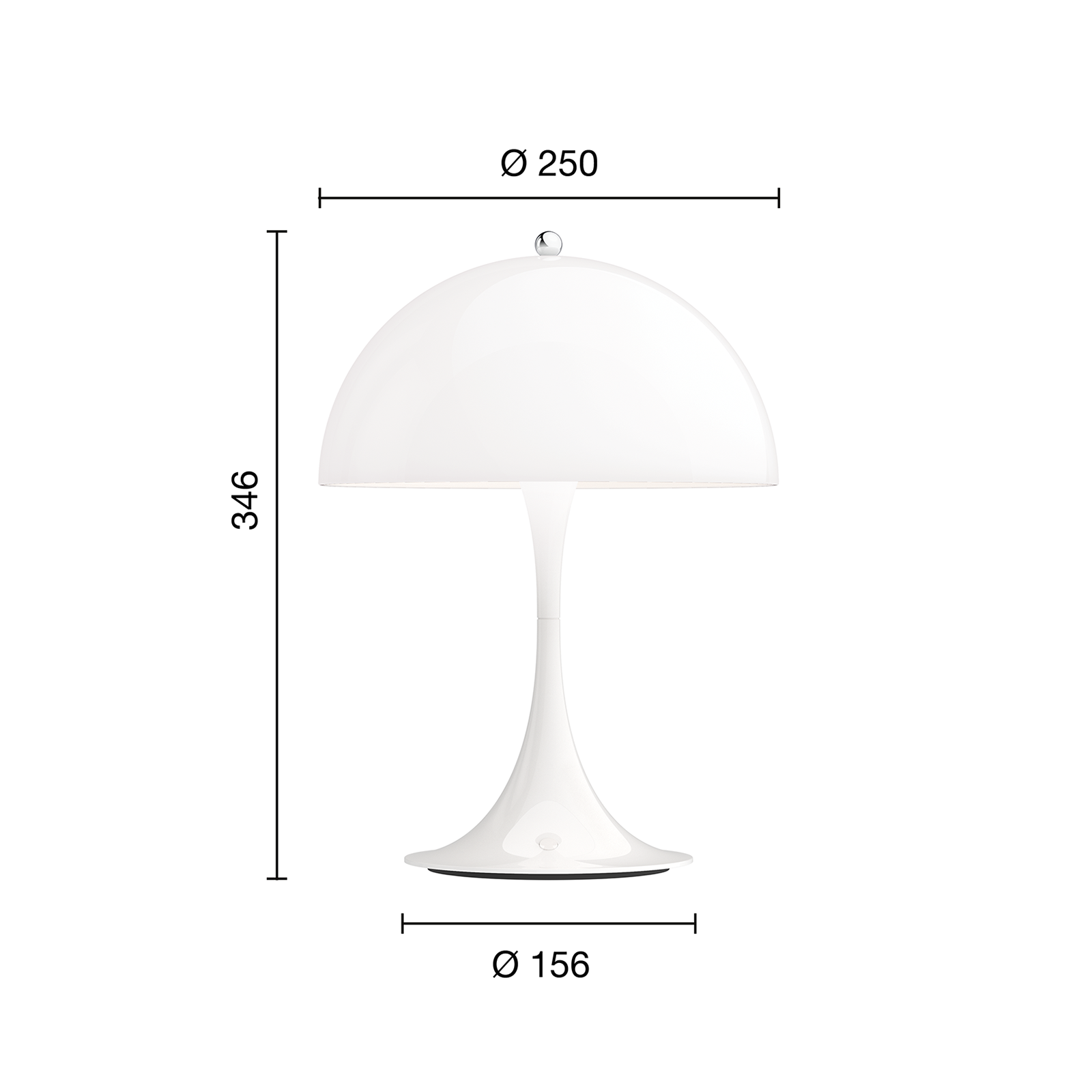 Louis Poulsen Panthella 250 Portable 潘多拉系列 可攜式充電桌燈