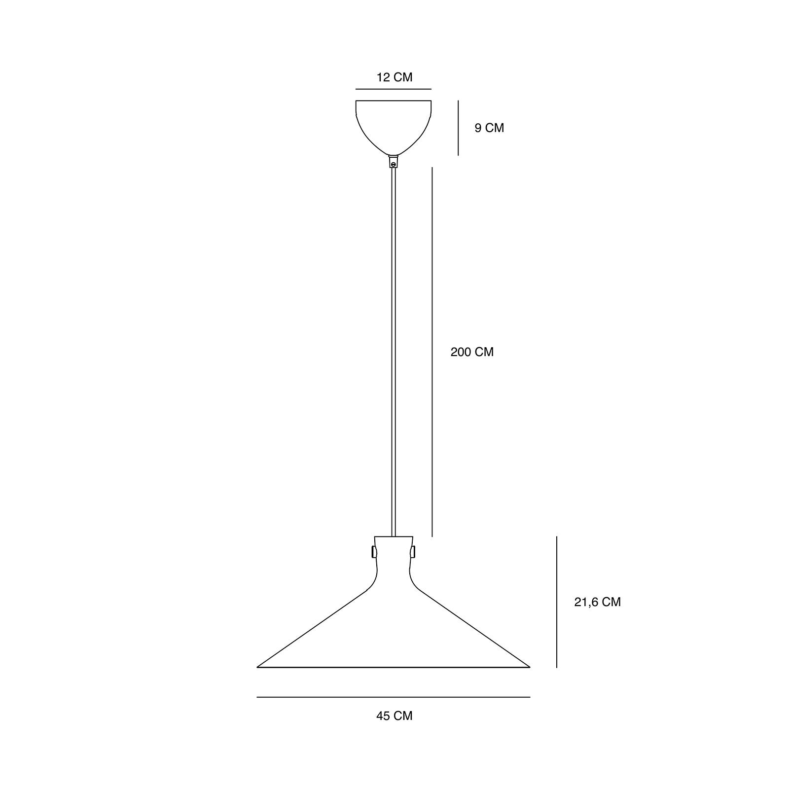 Nordlux Dorina 45 Pendant 多俐娜系列 錐形金屬吊燈 - 圓直徑 45 cm