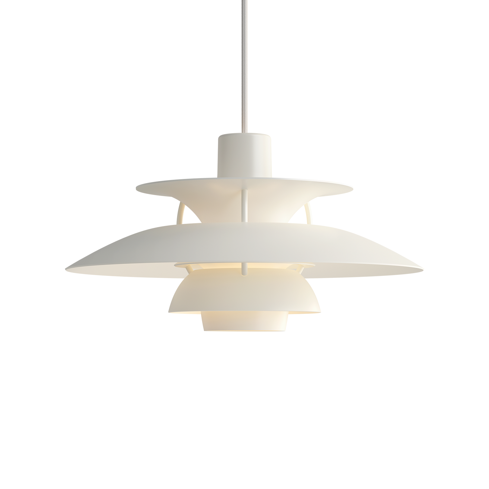 Louis Poulsen PH 5 Mini Suspension Lamp in Monochrome Colour 保羅漢寧森系列 四層次吊燈 小尺寸 - 純色系列 30 cm