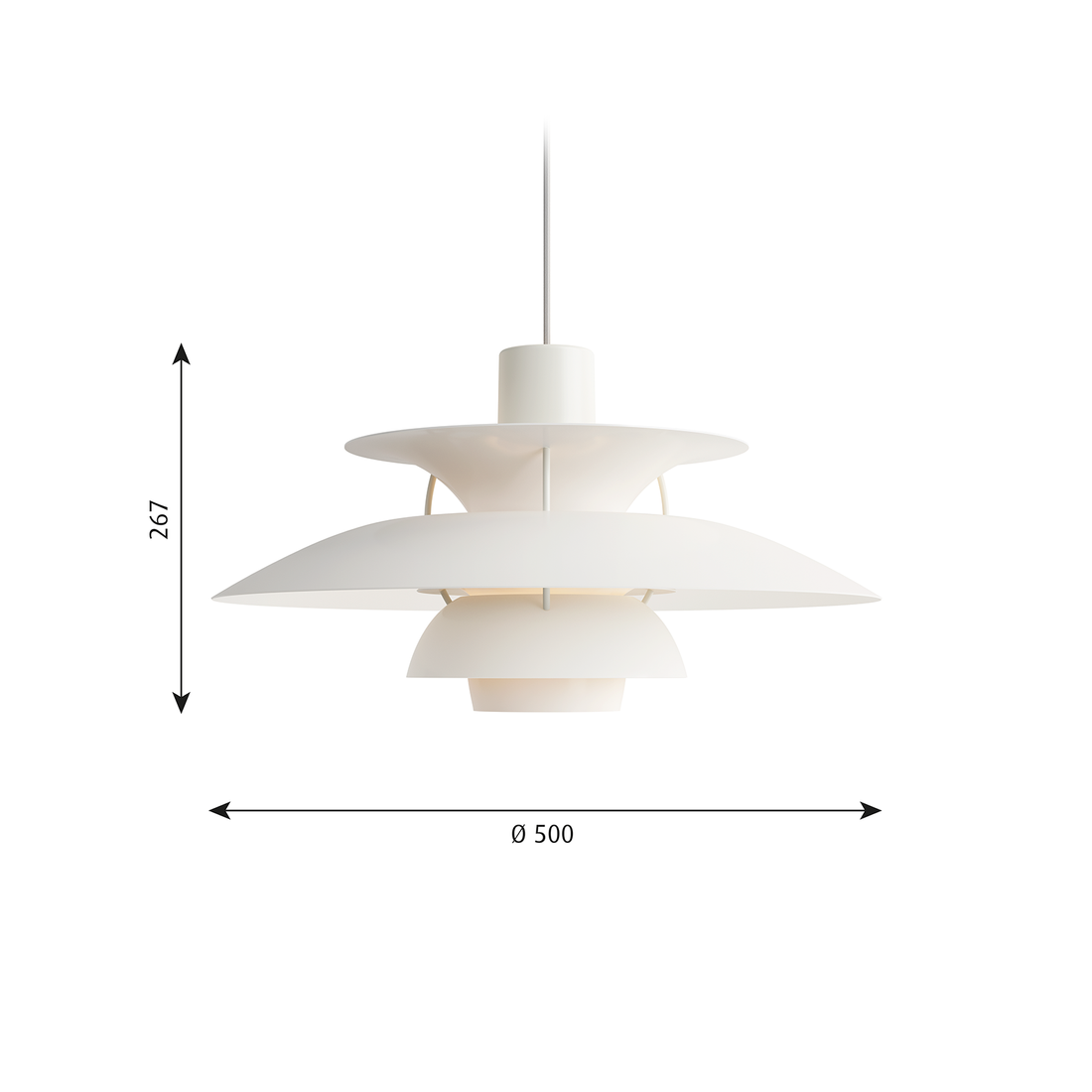 Louis Poulsen PH 5 Suspension Lamp 保羅漢寧森系列 Ph5 經典四層次吊燈 50 cm