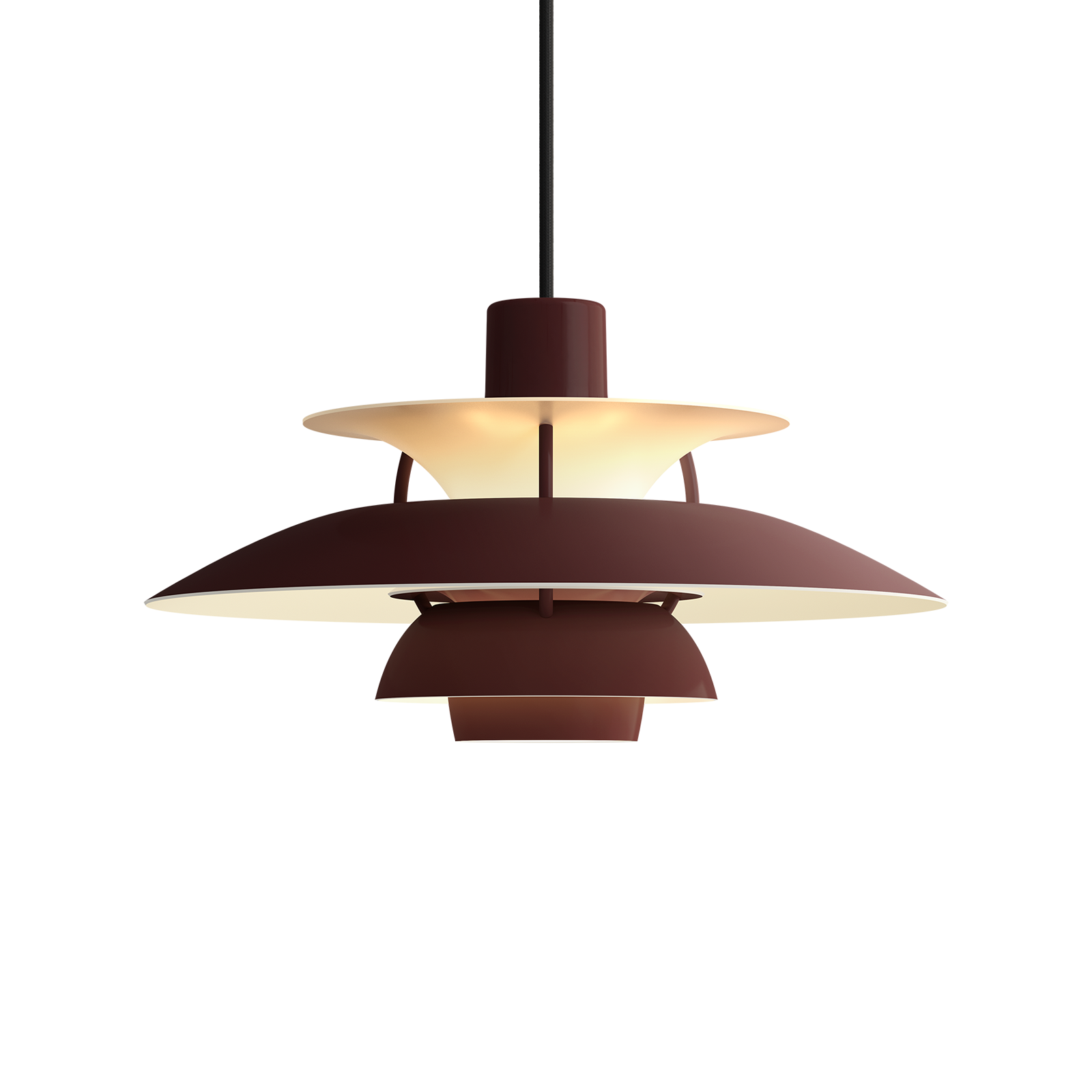 Louis Poulsen PH 5 Mini Suspension Lamp in Monochrome Colour 保羅漢寧森系列 四層次吊燈 小尺寸 - 純色系列 30 cm