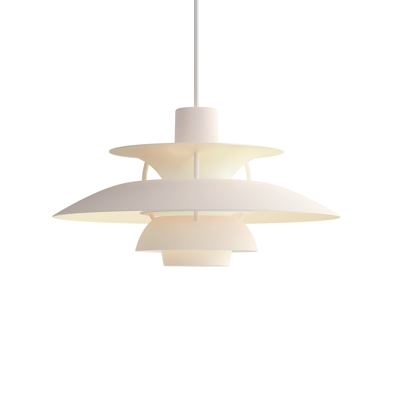 Louis Poulsen PH 5 Mini Suspension Lamp in Monochrome Colour 保羅漢寧森系列 四層次吊燈 小尺寸 - 純色系列 30 cm