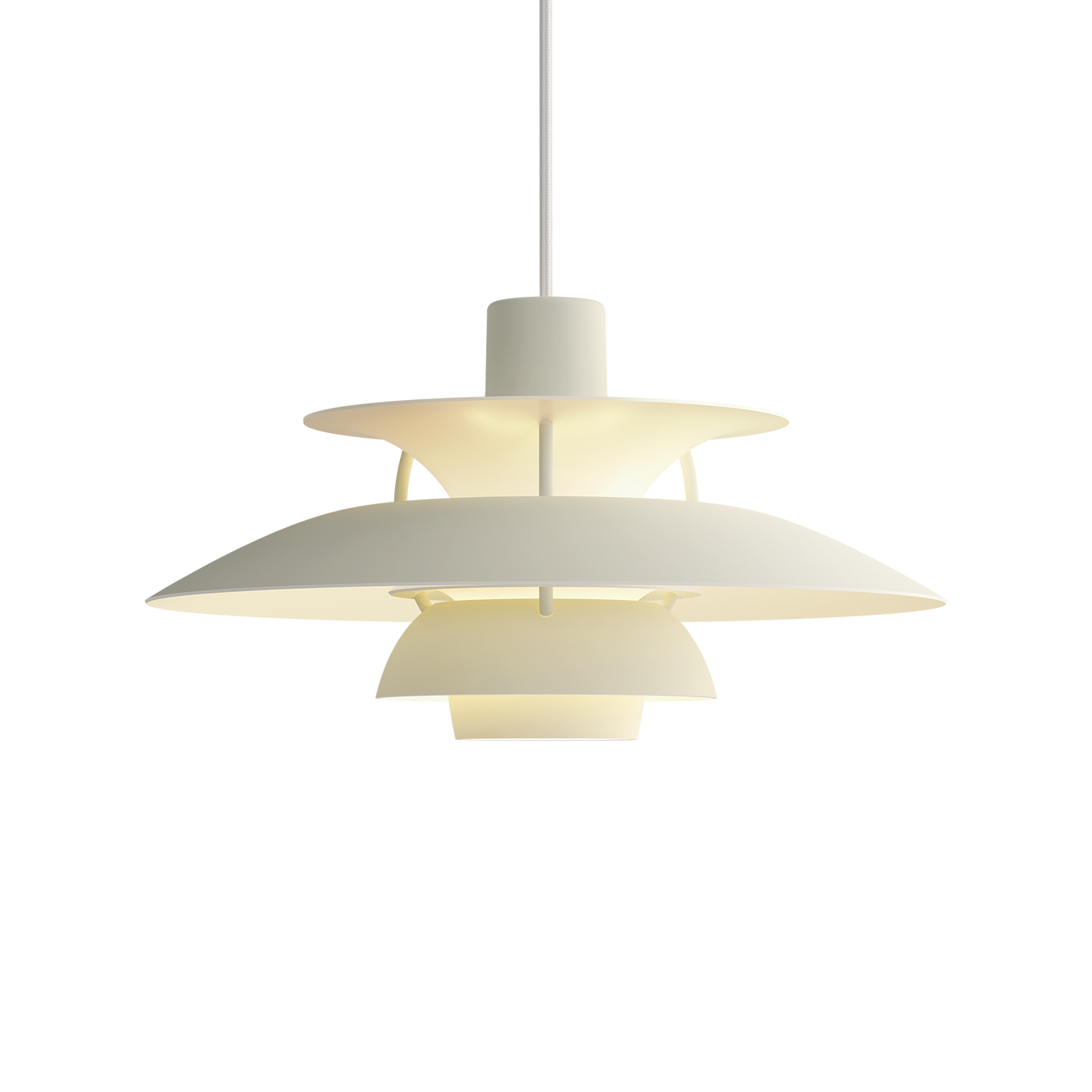 Louis Poulsen PH 5 Mini Suspension Lamp in Monochrome Colour 保羅漢寧森系列 四層次吊燈 小尺寸 - 純色系列 30 cm
