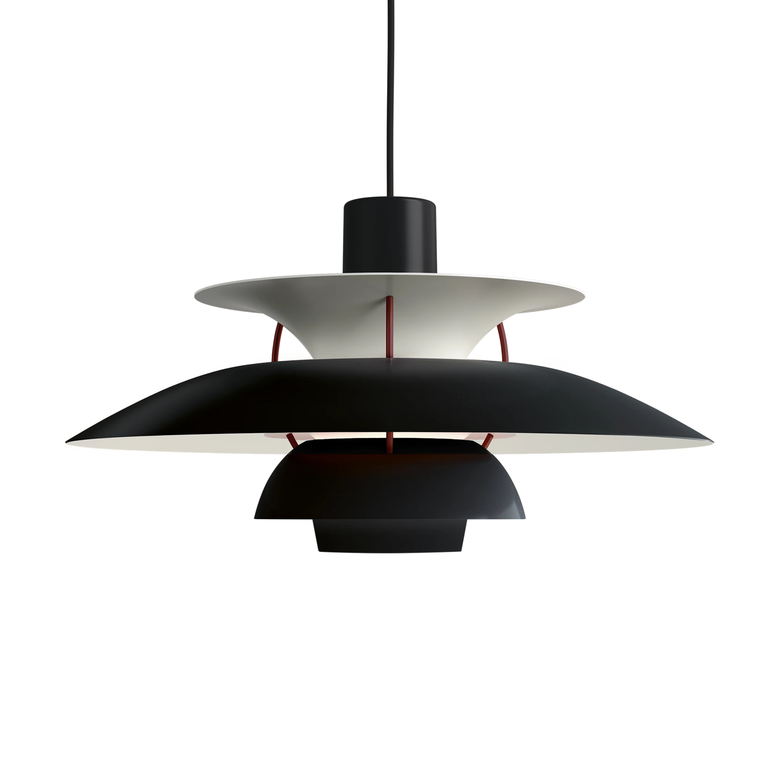 Louis Poulsen PH 5 Black Edition Suspension Lamp 保羅漢寧森系列 Ph5 經典四層次吊燈 - 2025 黑色限定版 50 cm