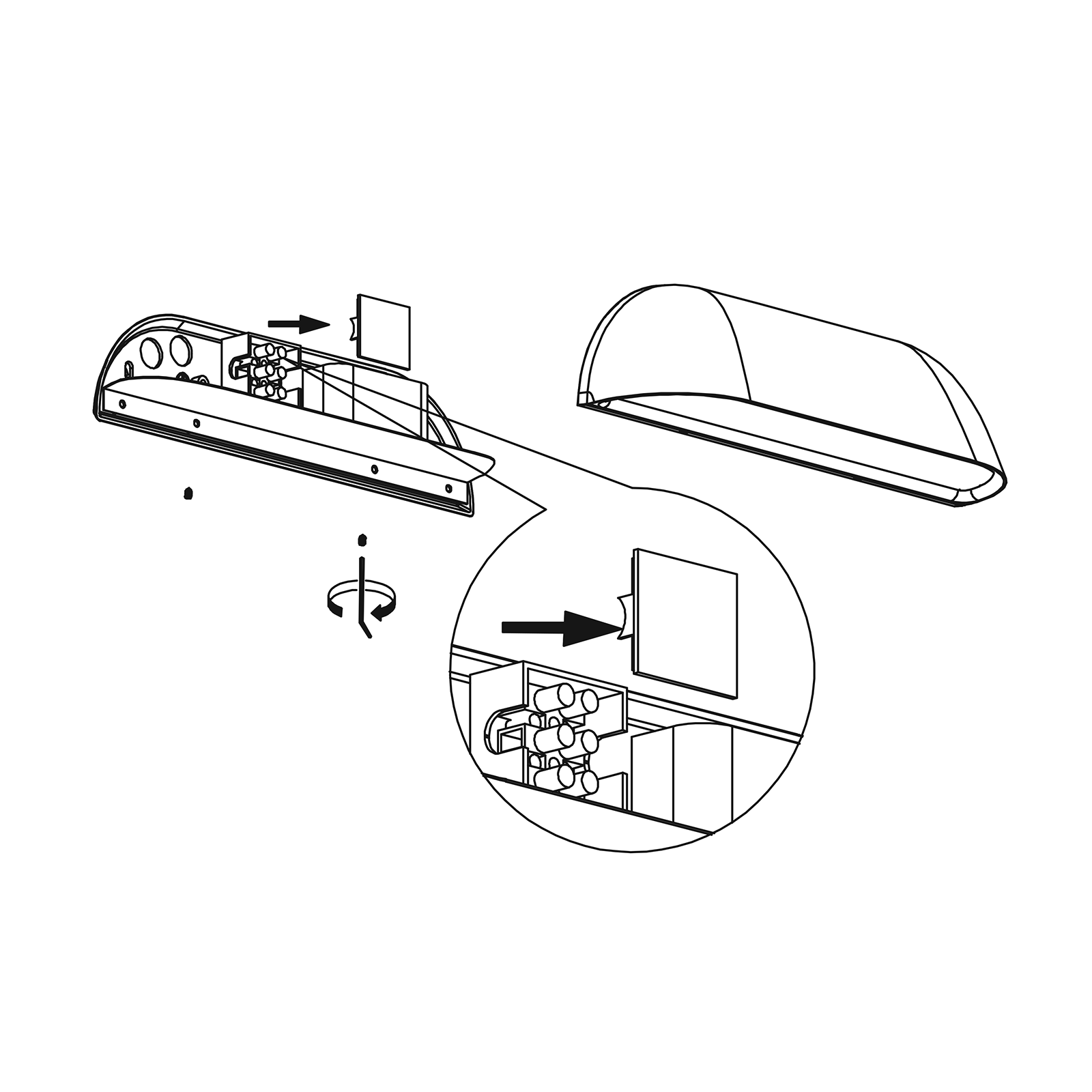 Nordlux Front 36 Wall Lamp IP44 弗朗特系列 弧形金屬壁燈 36 cm