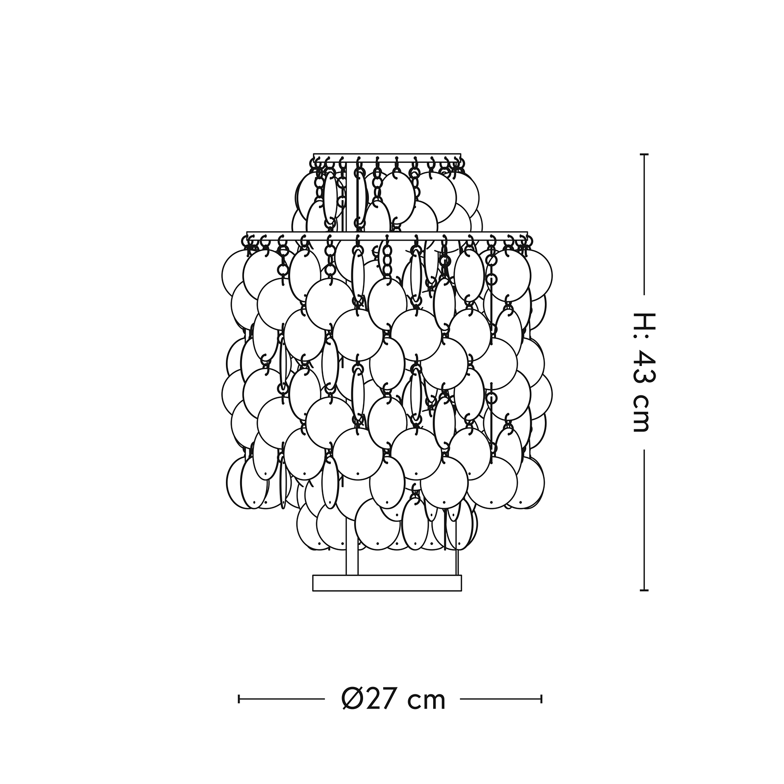 Verpan Fun 2TM Table Lamp 珍珠母貝 雙環桌燈