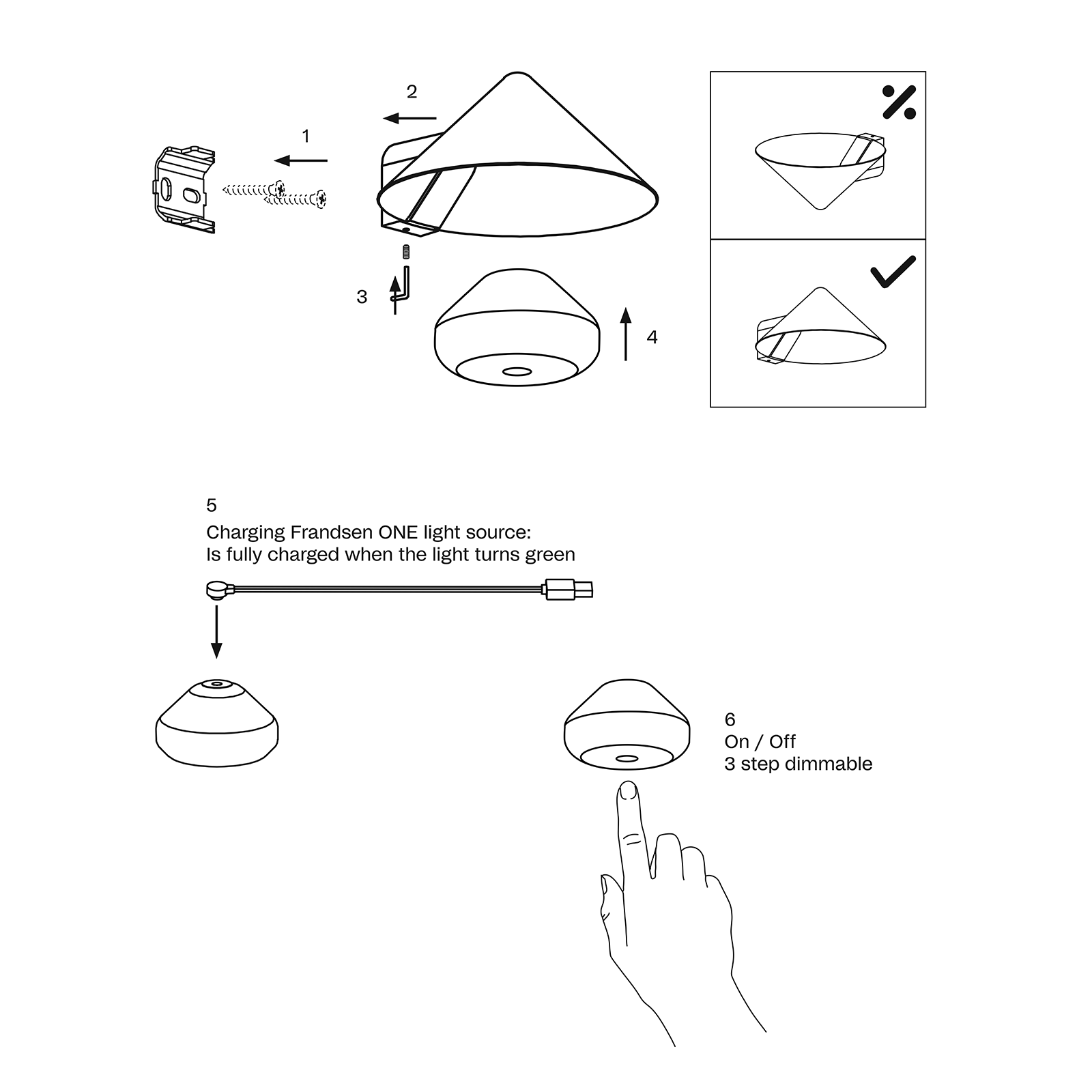 Frandsen Grasp Wall Lamp IP44 提光系列 無線充電壁燈