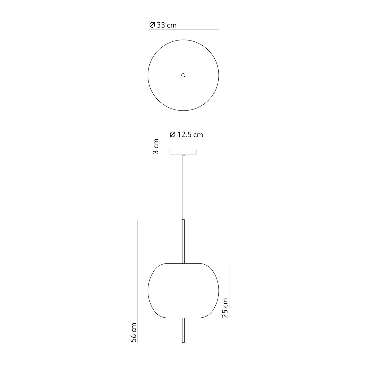 Kdln Kushi 33 Suspension 串語系列 玻璃吊燈 - 大尺寸 33 cm