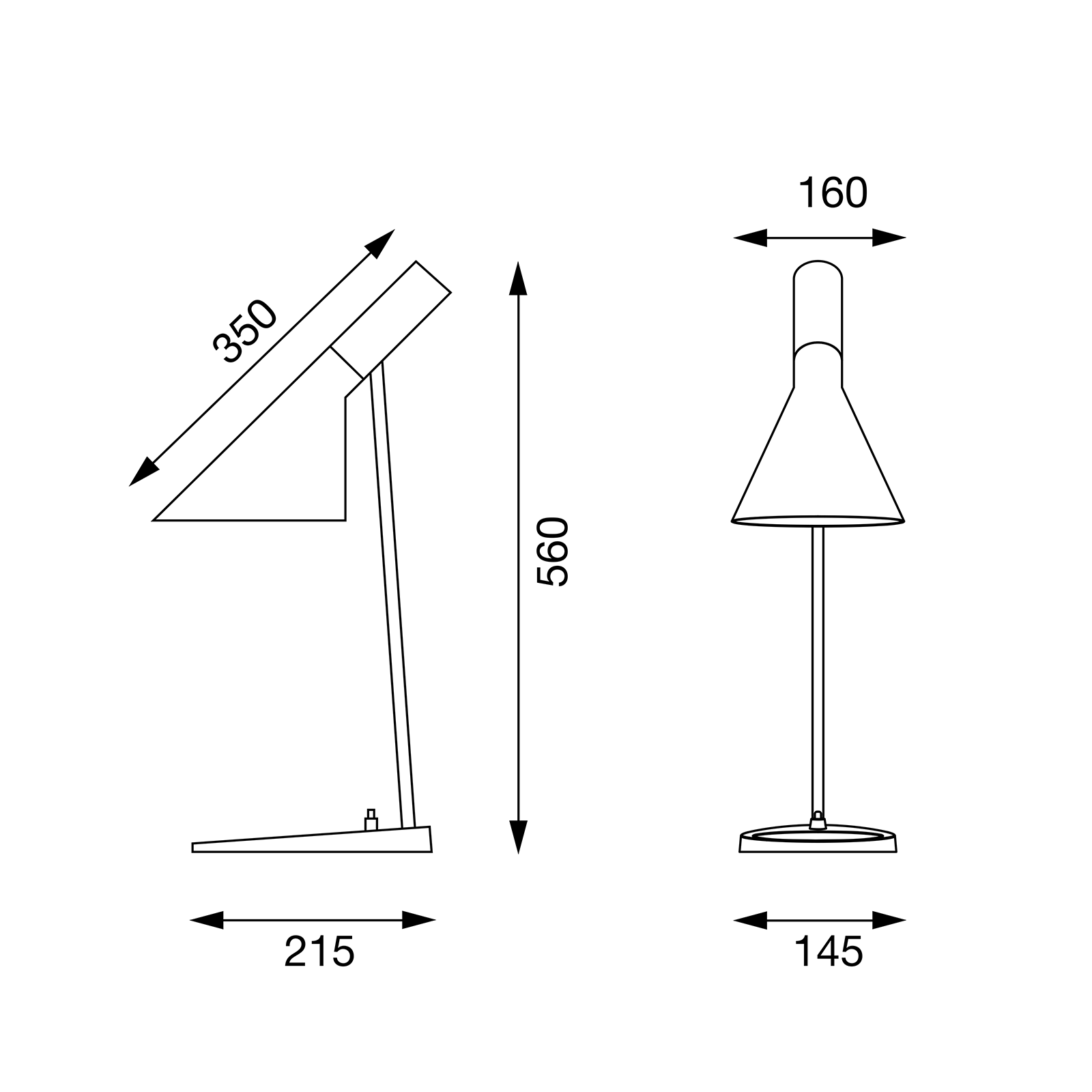 Louis Poulsen AJ Table Lamp 阿努傑克森系列 錐形桌燈