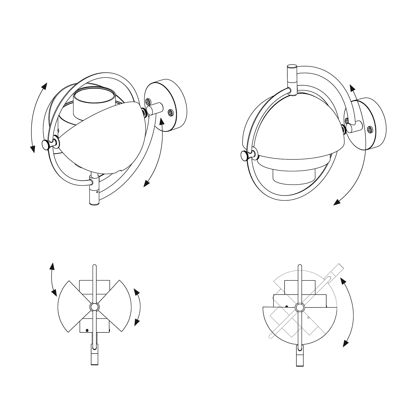 Gubi Multi-Lite Wall Lamp 莫迪系列 金屬壁燈