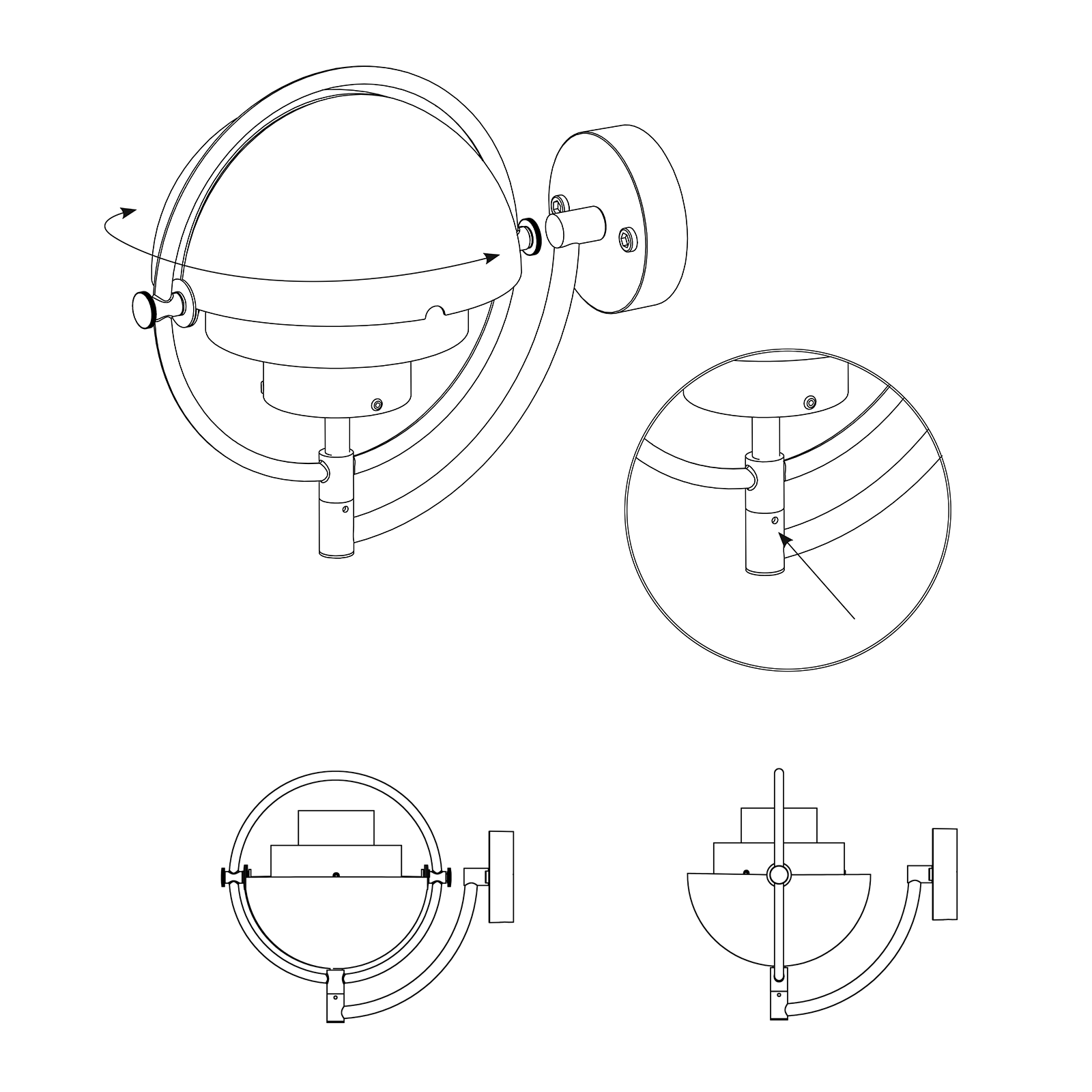 Gubi Multi-Lite Wall Lamp 莫迪系列 金屬壁燈