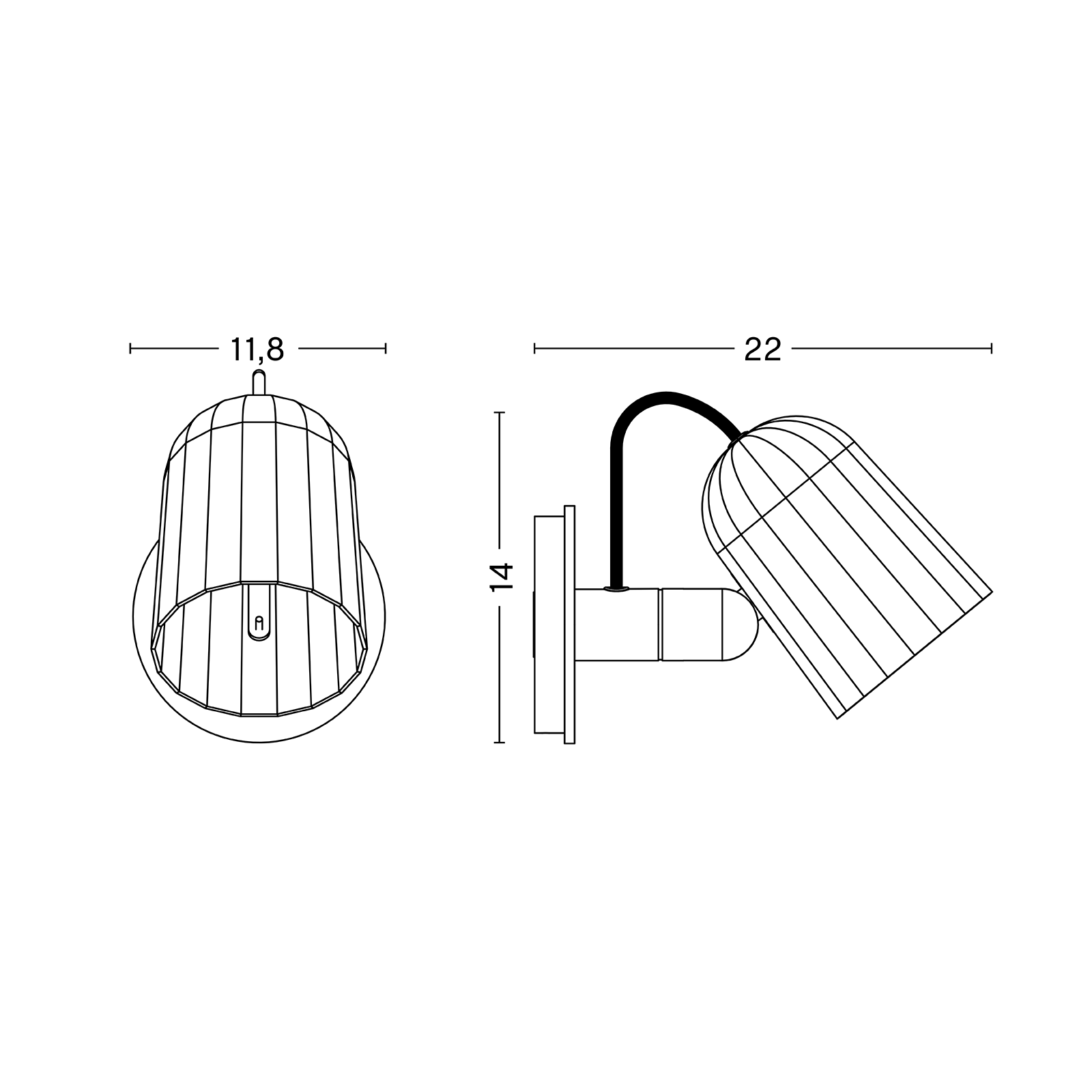 Hay Noc Wall Lamp Button 紐克系列 金屬壁燈 - 觸控開關款