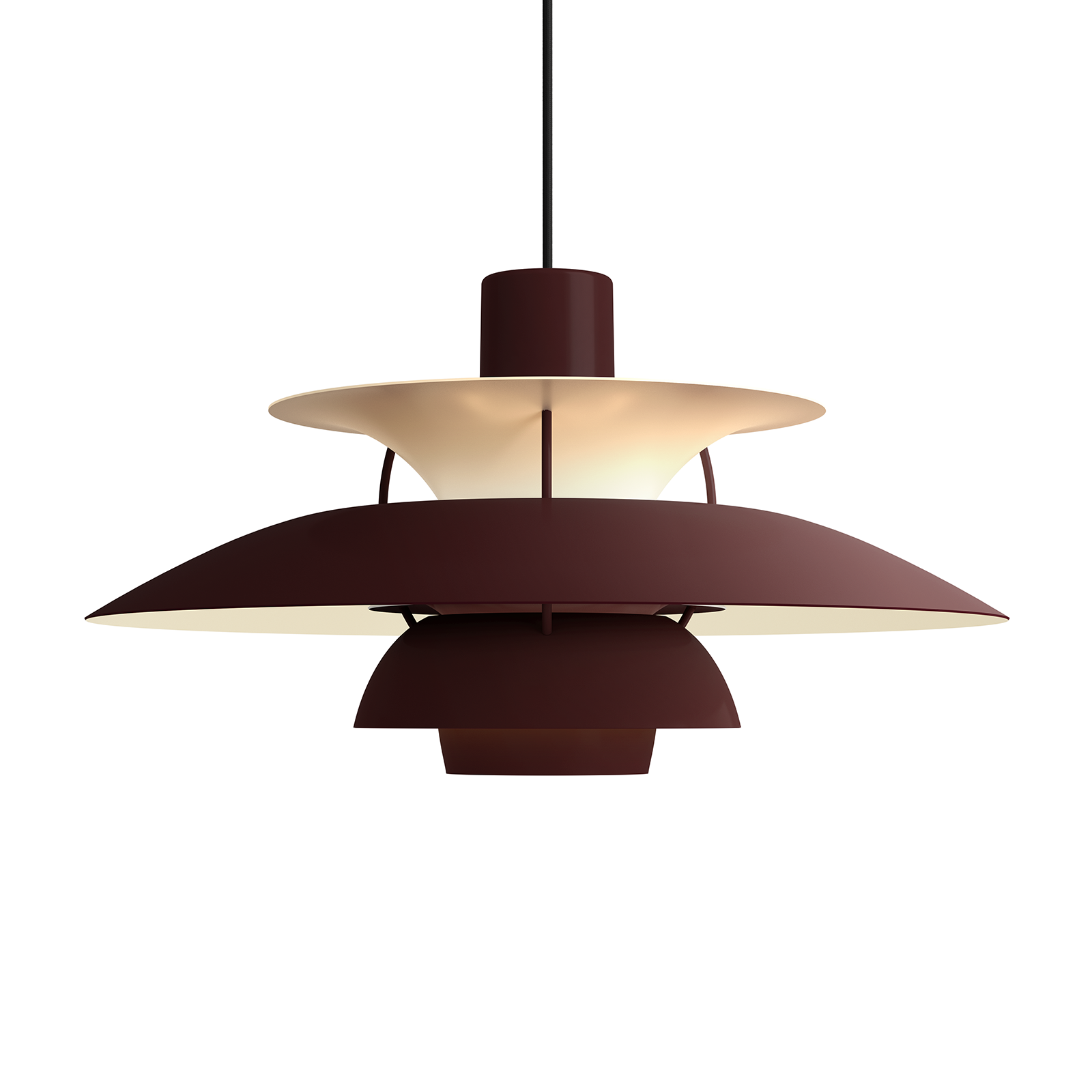 Louis Poulsen PH 5 Suspension Lamp in Monochrome Colour 保羅漢寧森系列 四層次吊燈 - 純色系列 50 cm
