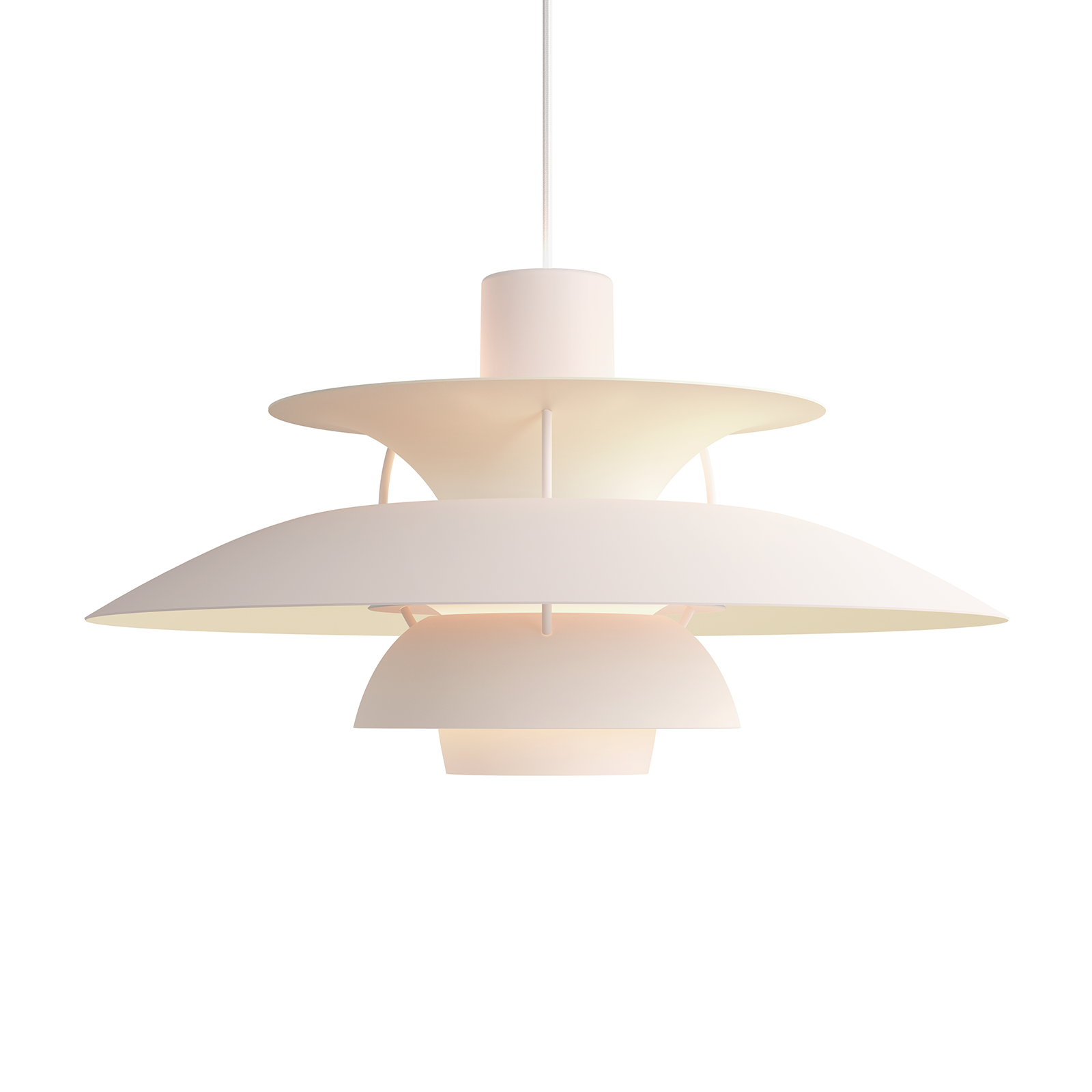 Louis Poulsen PH 5 Suspension Lamp in Monochrome Colour 保羅漢寧森系列 四層次吊燈 - 純色系列 50 cm