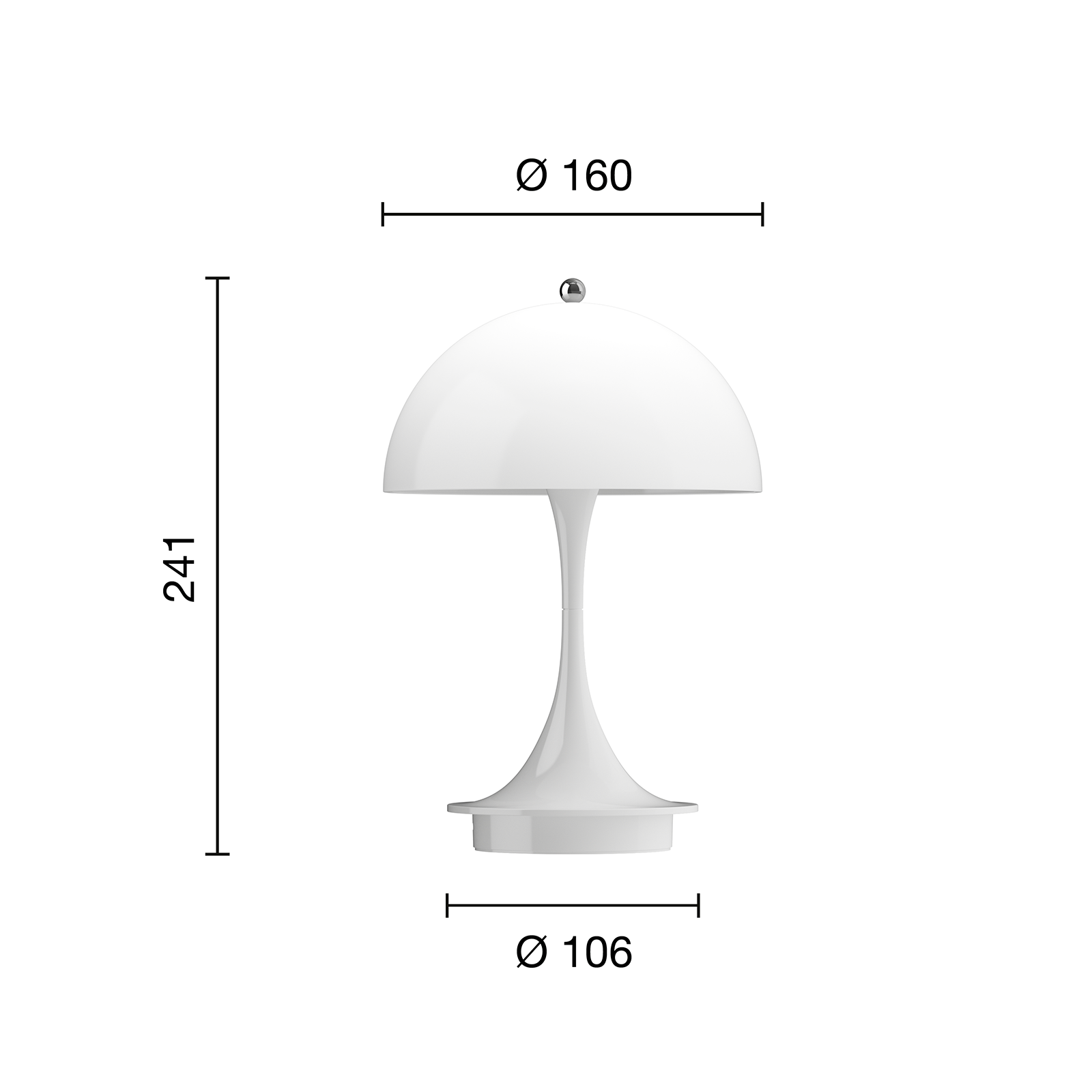 Louis Poulsen Panthella 160 Portable V3 IP44 潘多拉系列 可攜式充電桌燈
