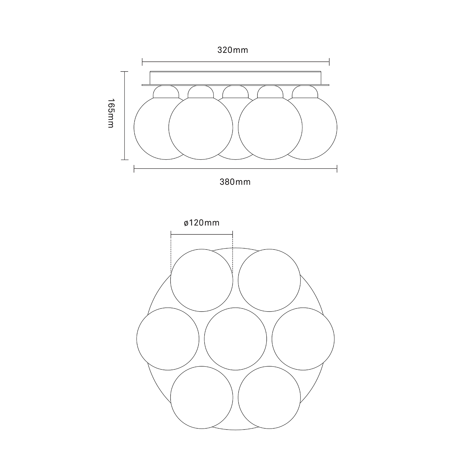 Nuura Apiales 7 Plafond Ceiling Lamp 彼亞斯系列 吸頂燈 - 七燈款