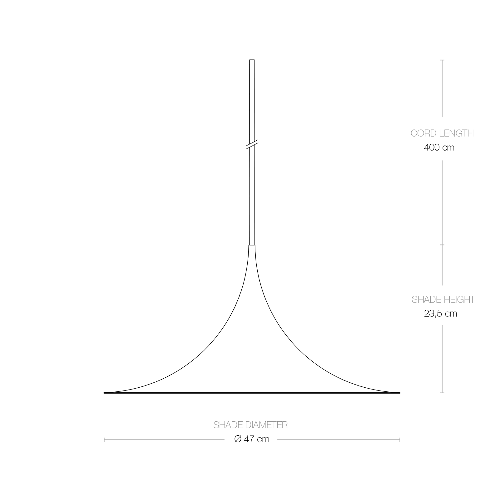 Gubi Semi Pendant 幾何弧線系列 金屬吊燈