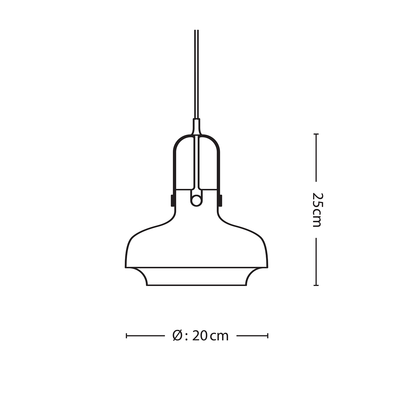 &Tradition Copenhagen SC6 Pendant 哥本哈根系列 圓潤吊燈 - 小尺寸 20 cm