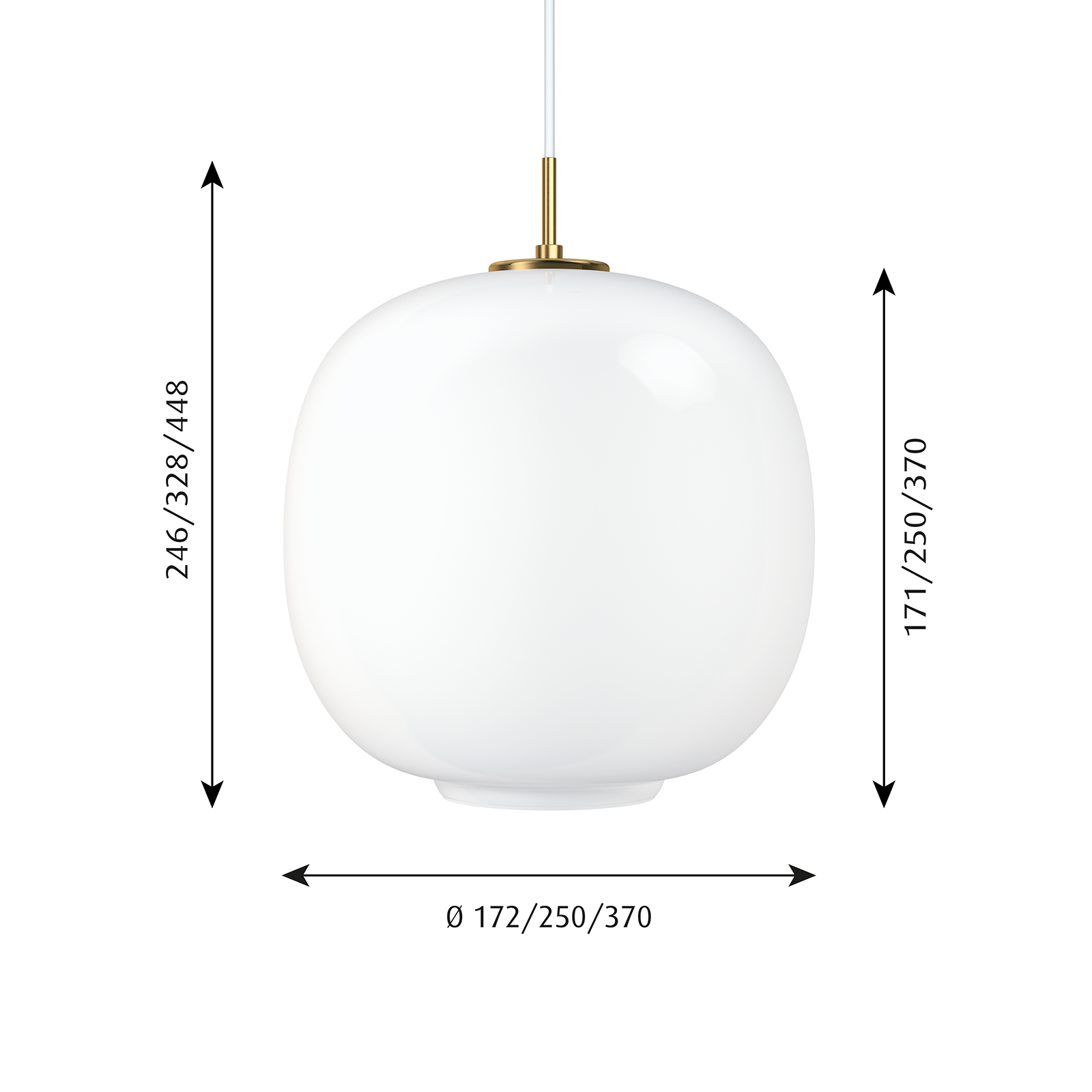 Louis Poulsen VL45 Radiohus Pendant 維爾勒經典系列 白色球型 玻璃吊燈