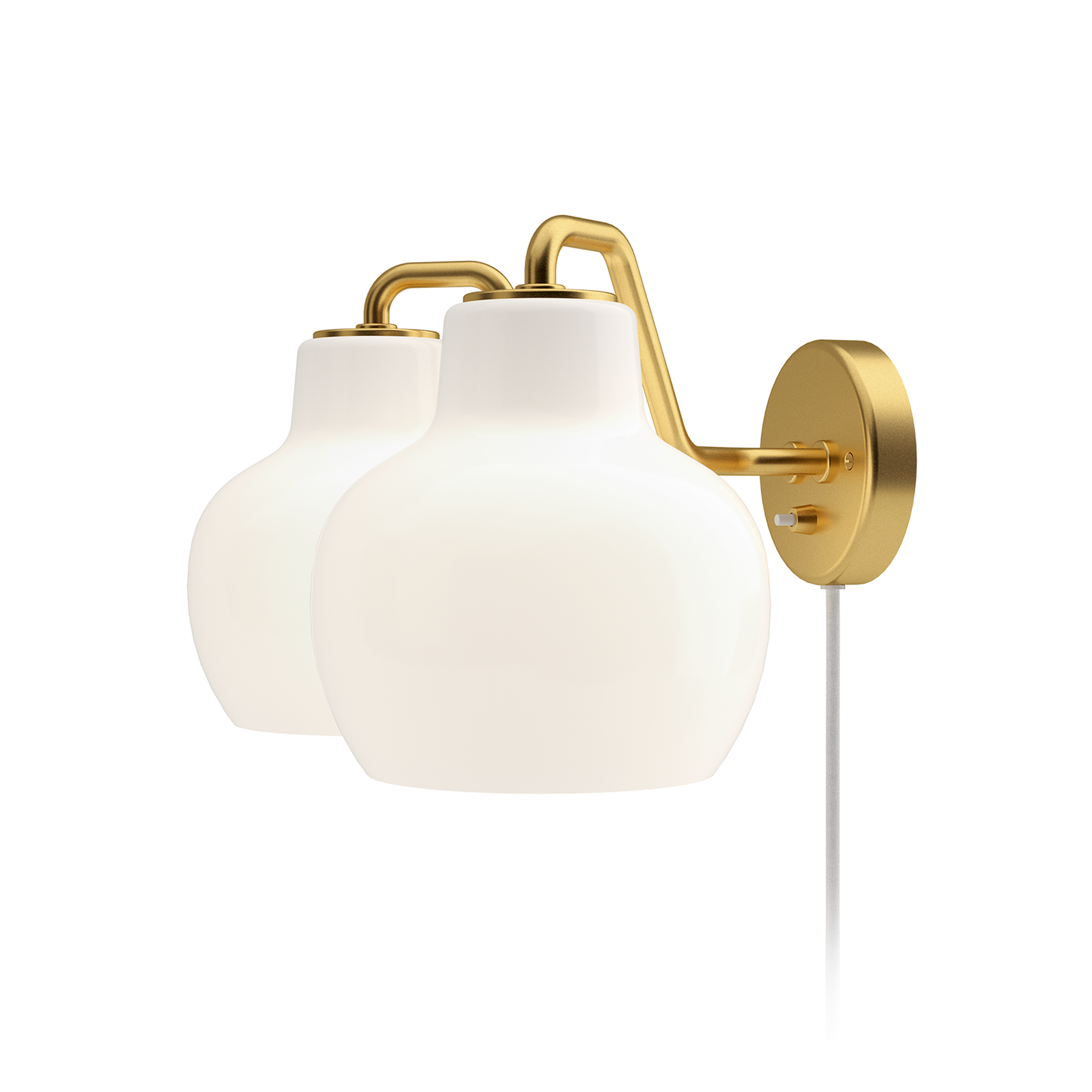 Louis Poulsen VL Ring Crown Wall Lamp 維爾勒經典系列 金色環冠 玻璃壁燈 - 雙燈款